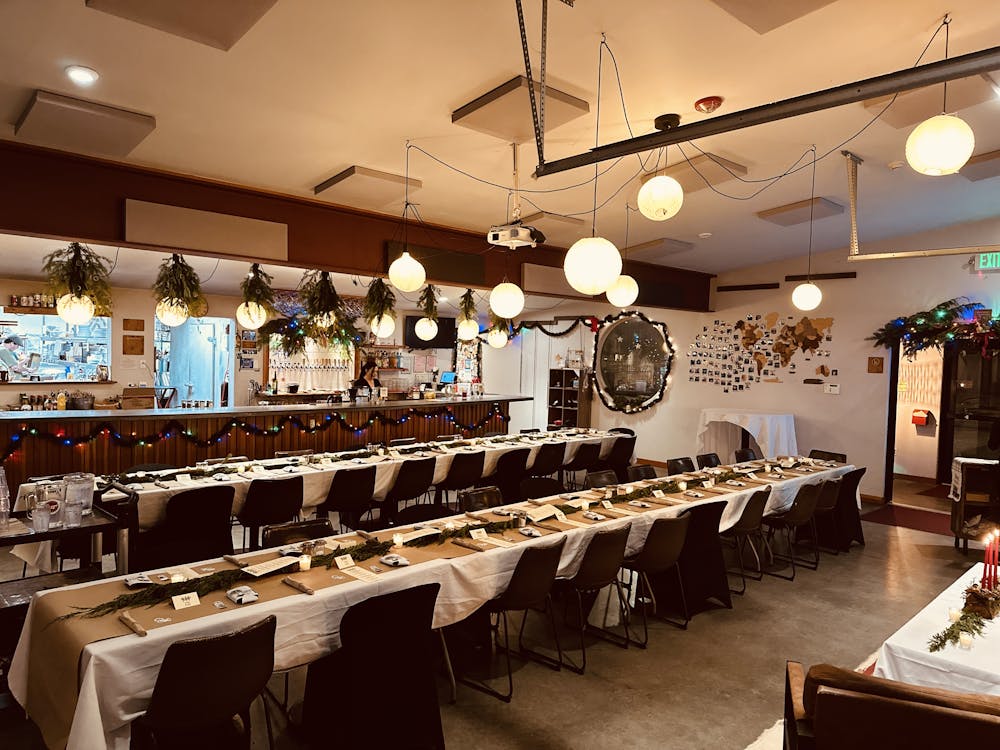 a group of people in a room