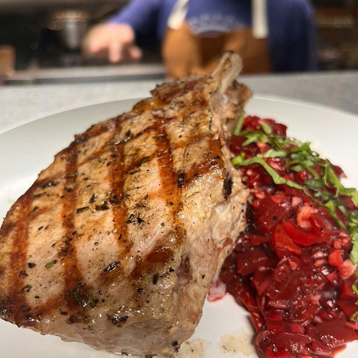 a close up of food on a plate