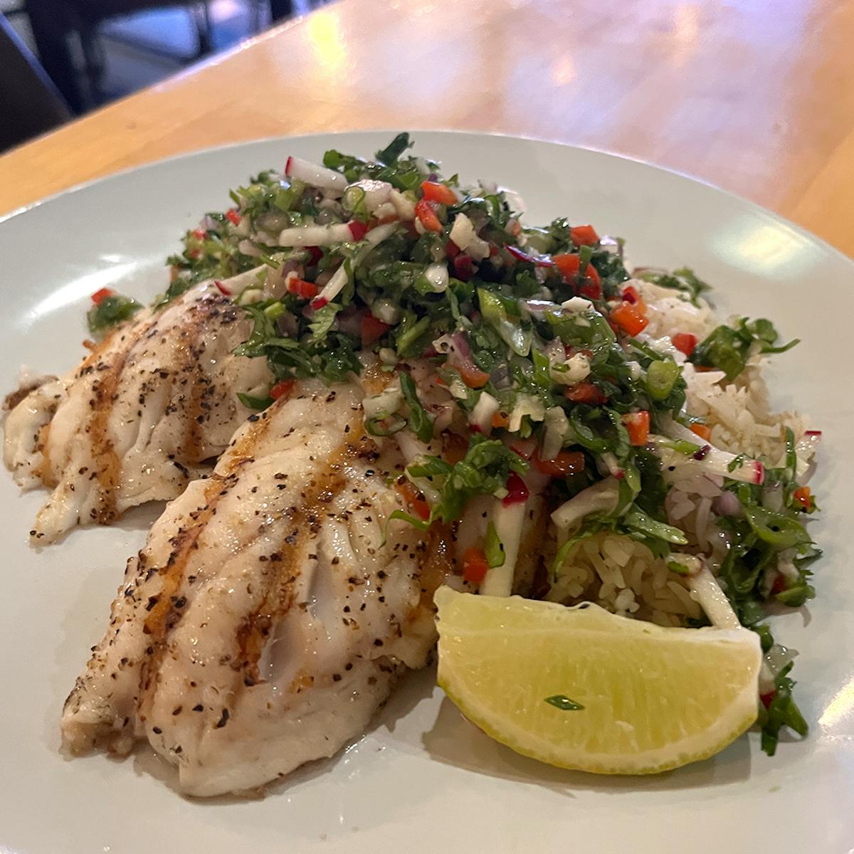 a plate of food on a table