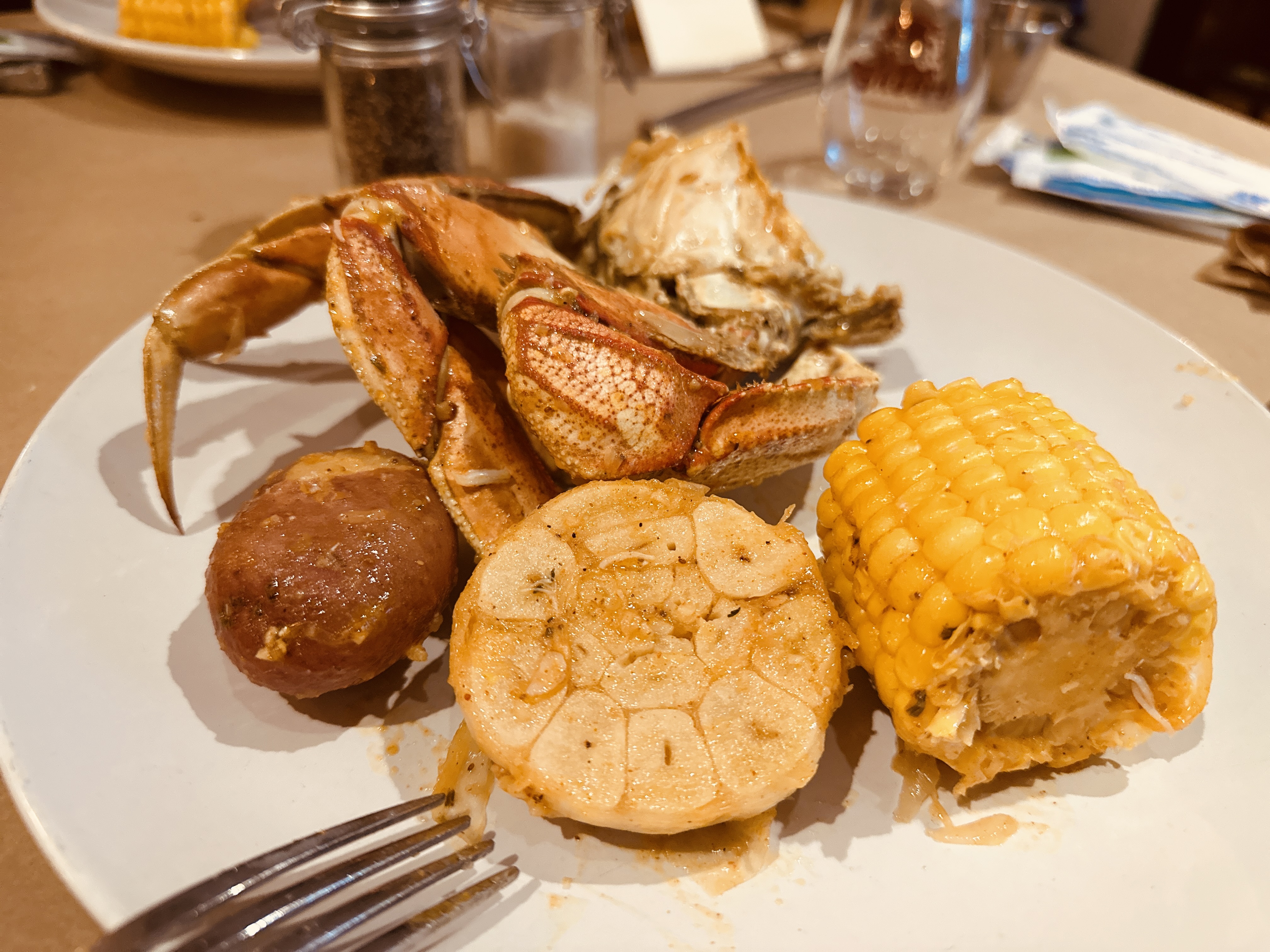 a plate of food on a table