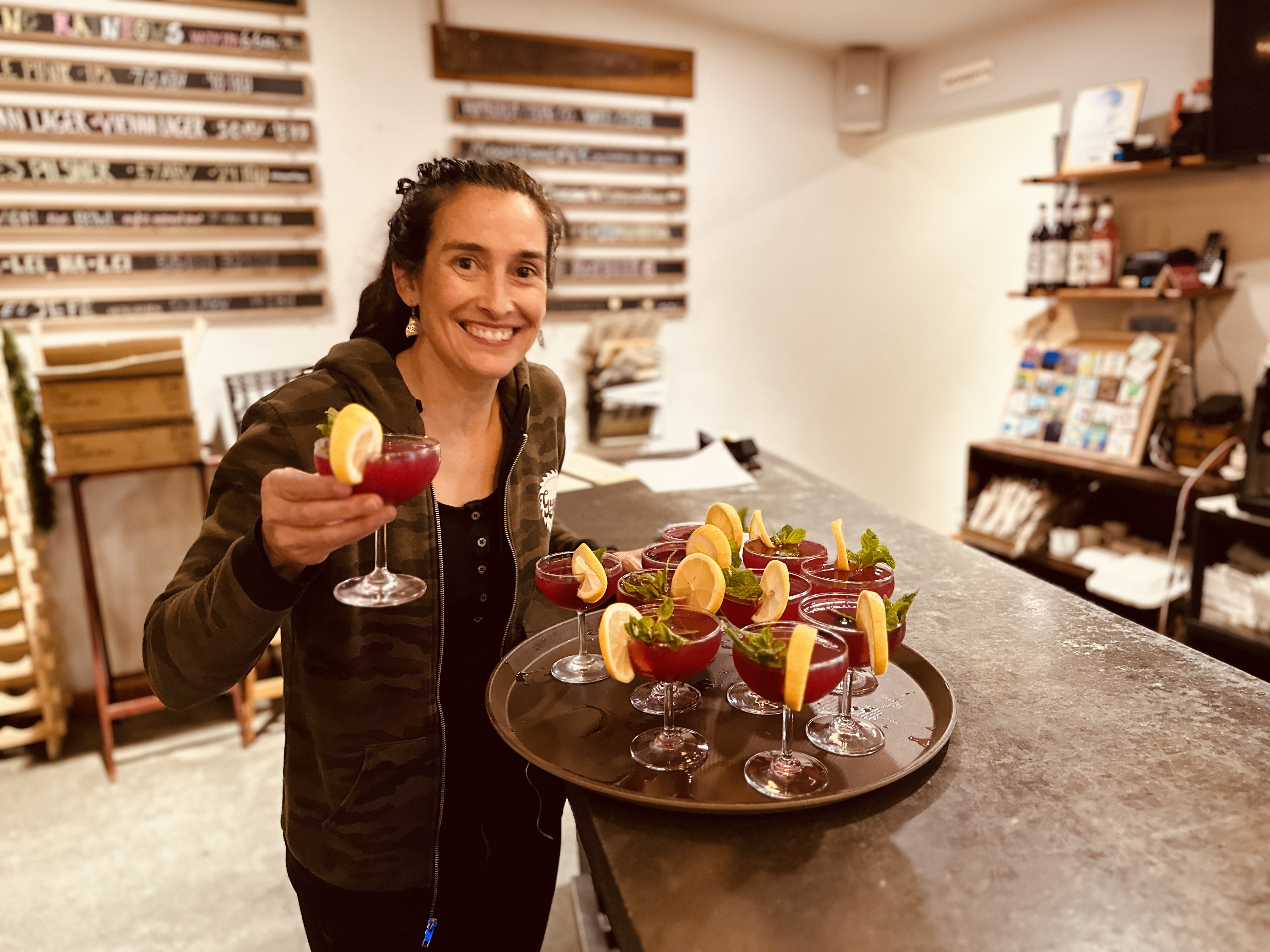 a person standing in front of a table