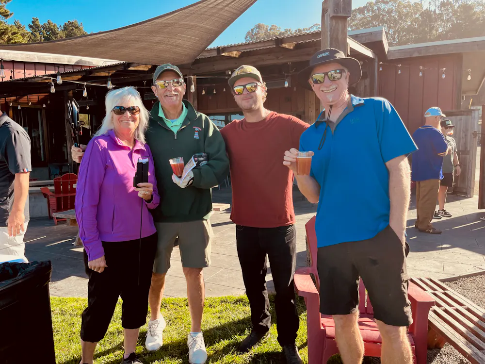 a group of people posing for a photo