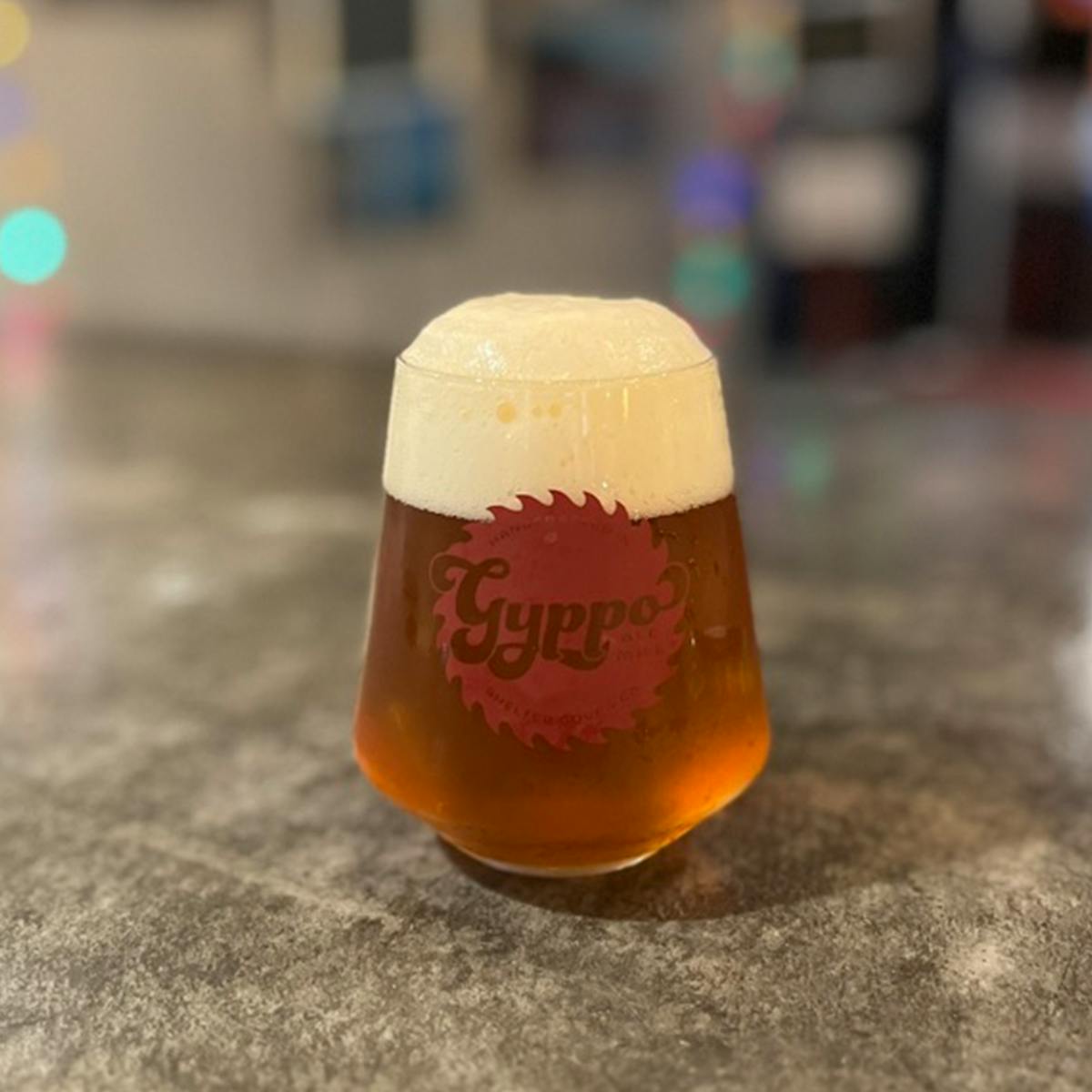 a close up of a beer