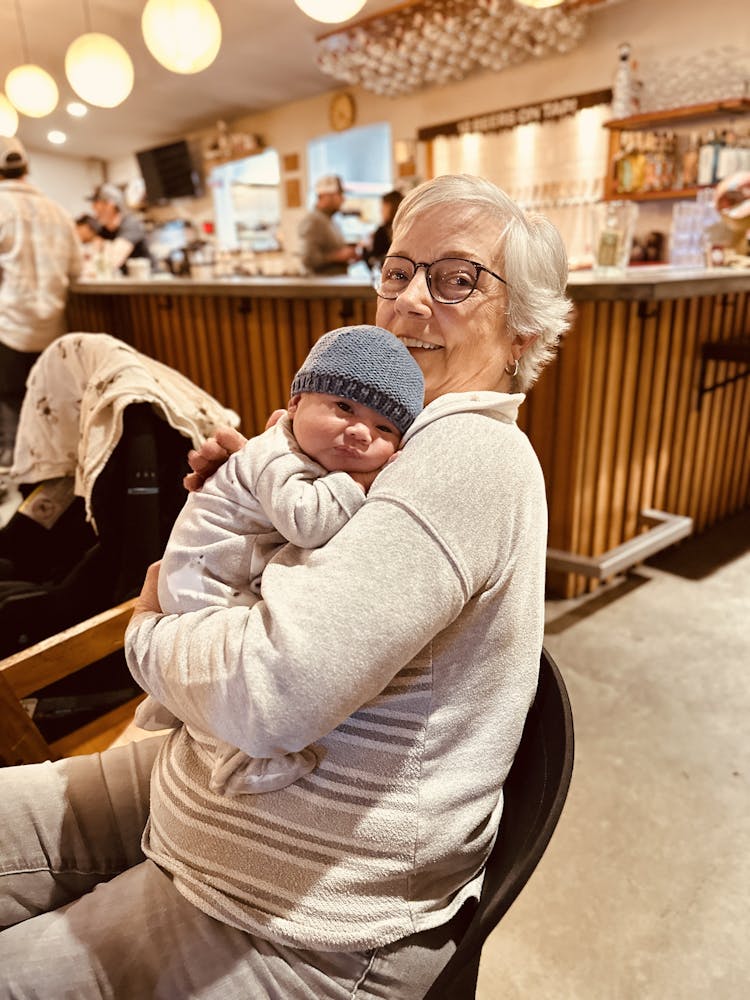 a man and a woman sitting in a room