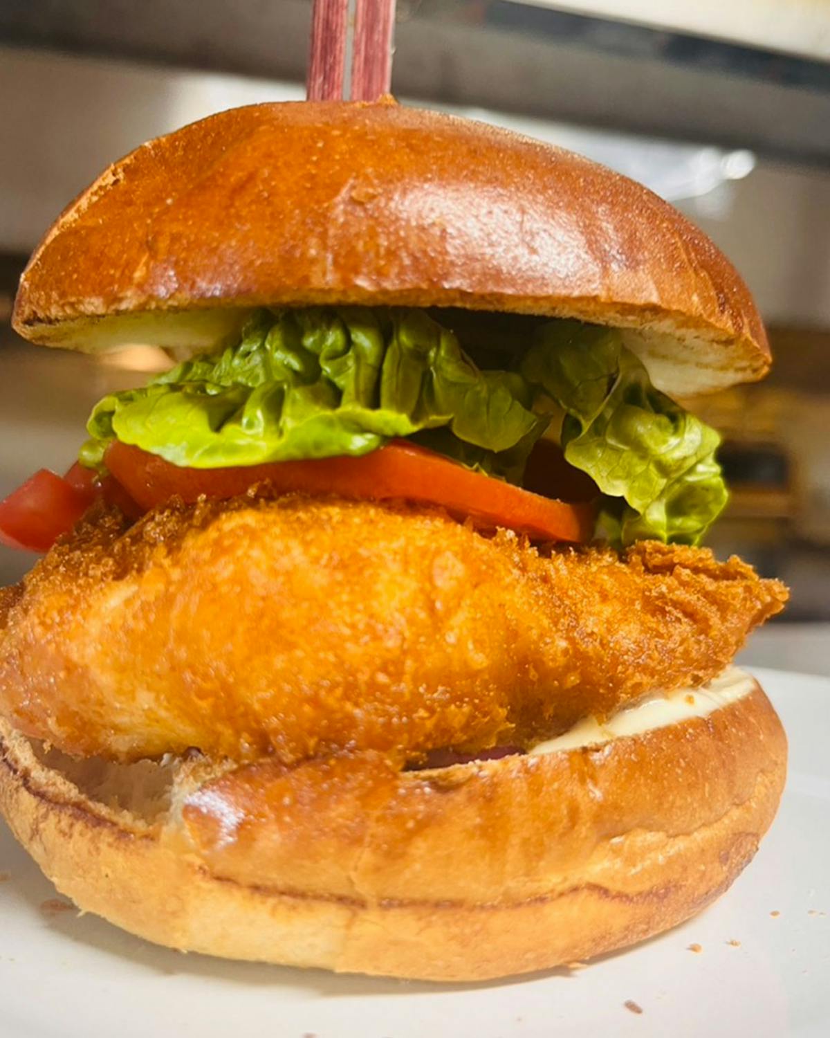 a close up of a sandwich