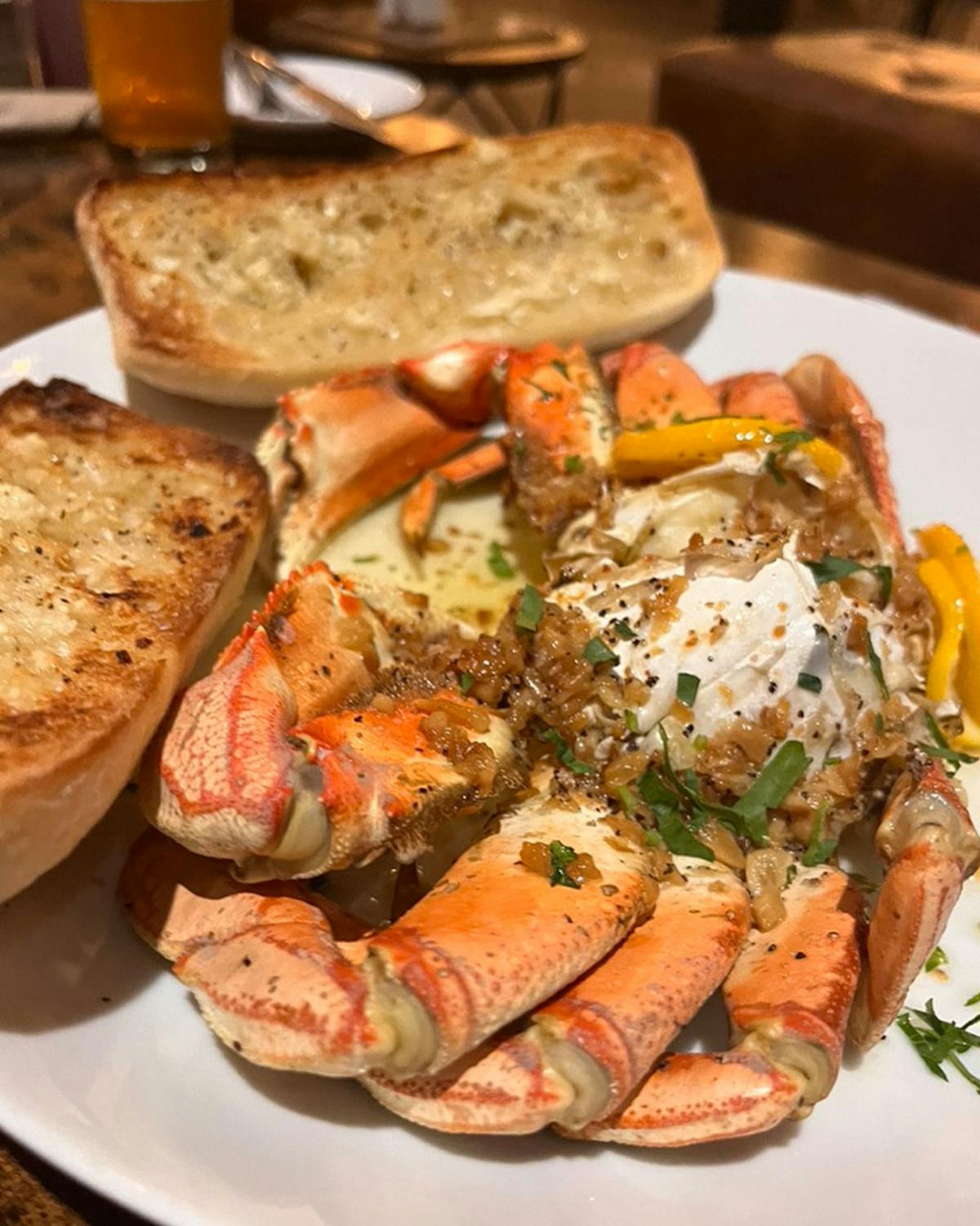 a plate of food on a table