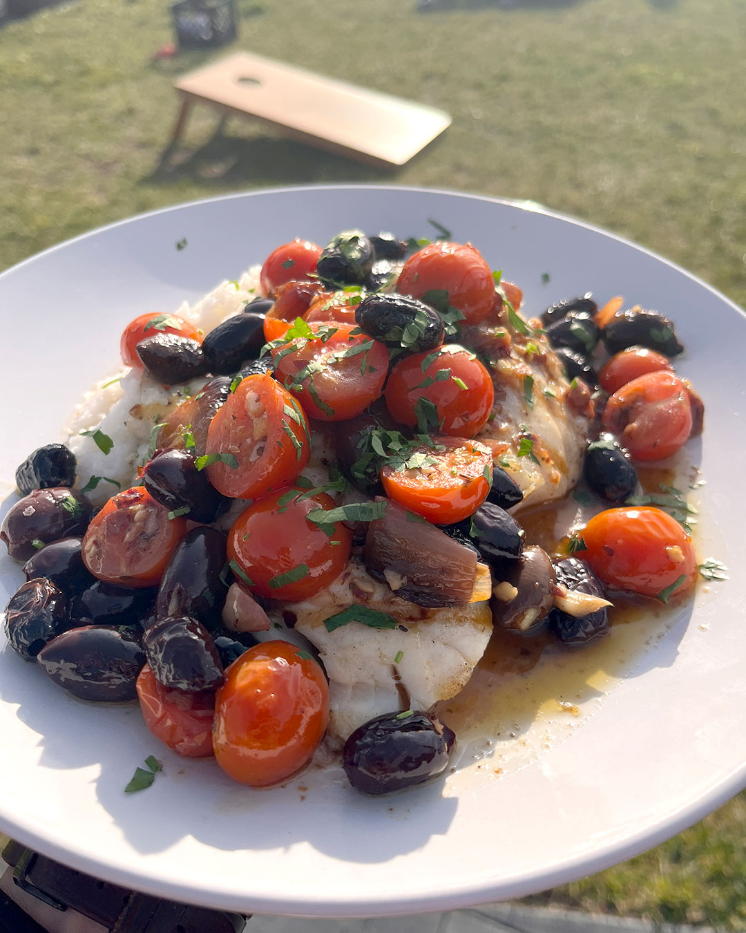 a plate of food on a table