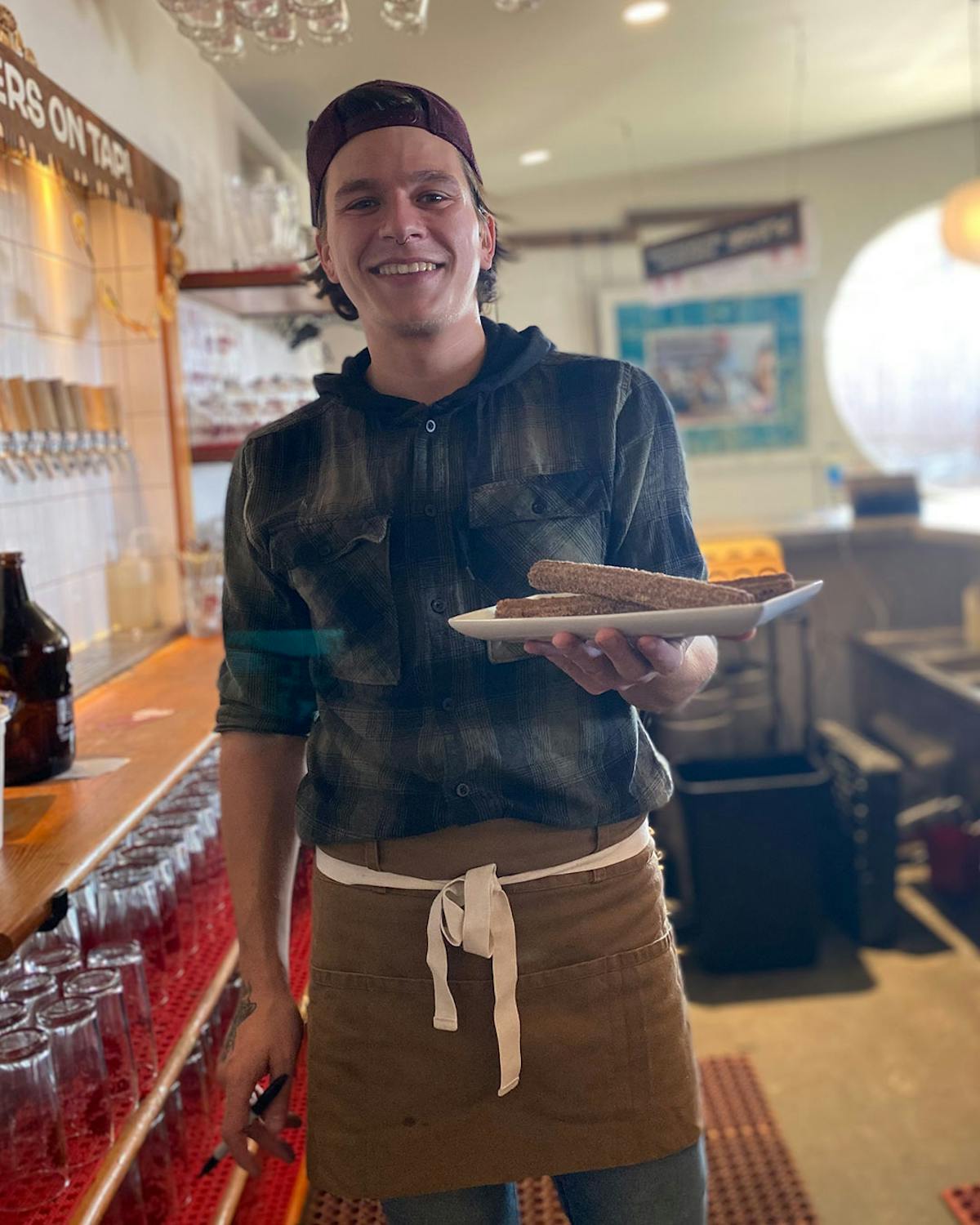 a man standing in a kitchen