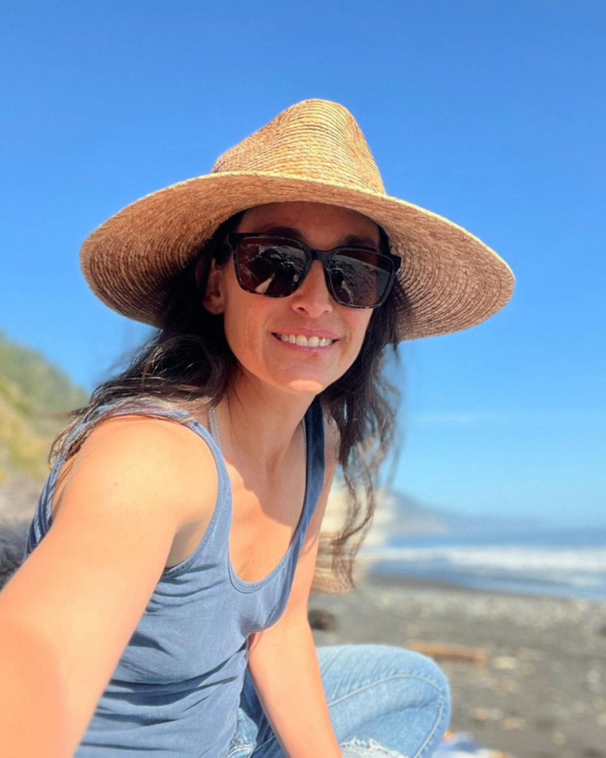 a woman wearing a hat