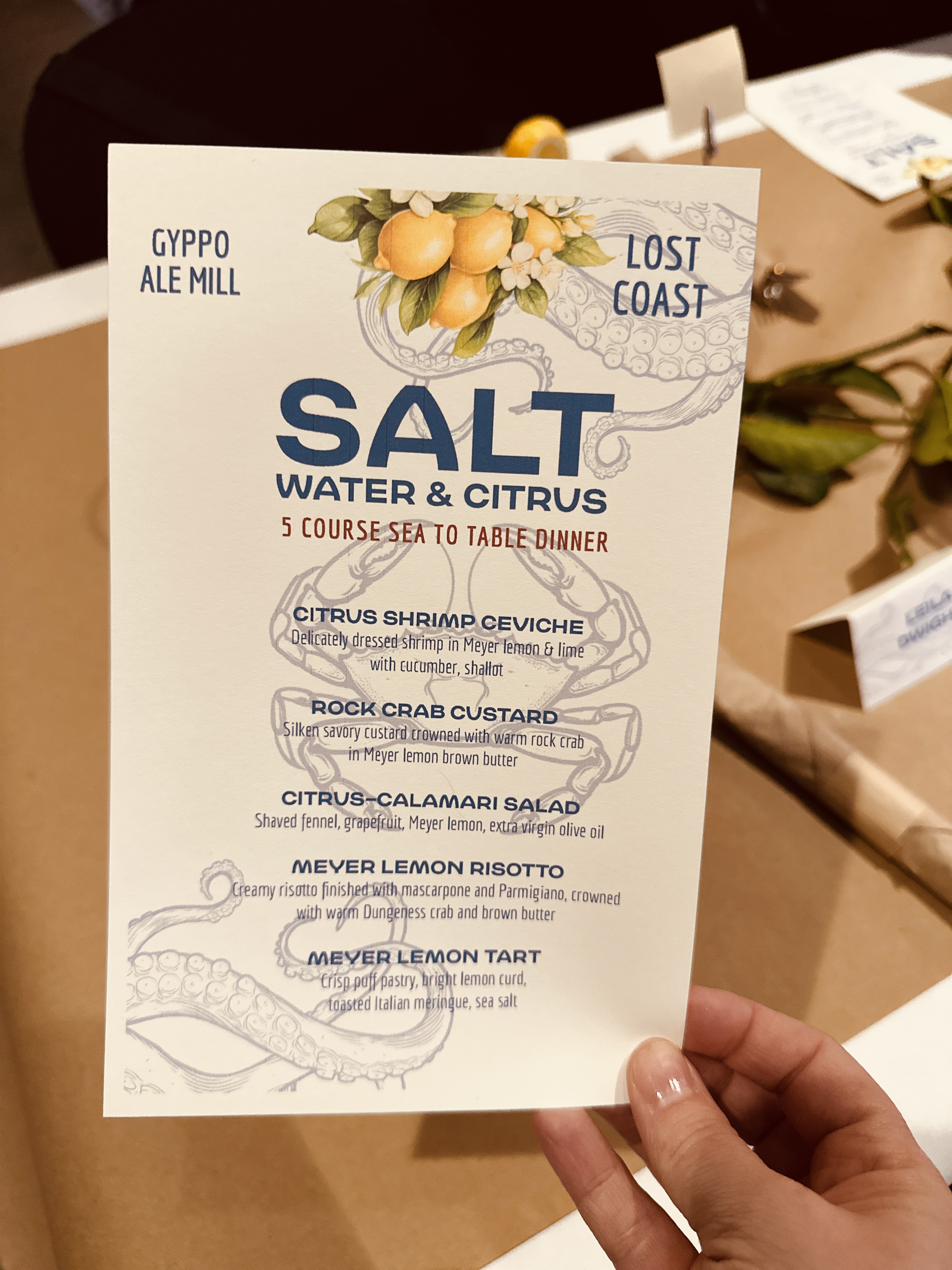 a hand holding a menu