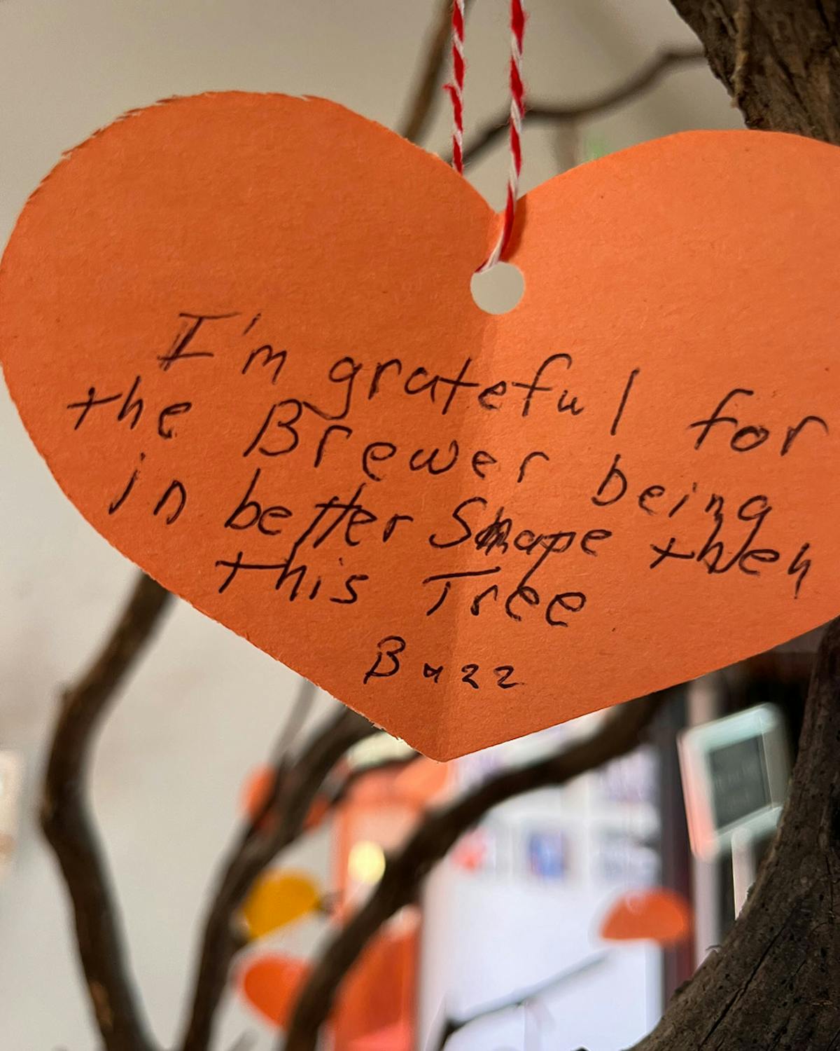 a close up of a sign