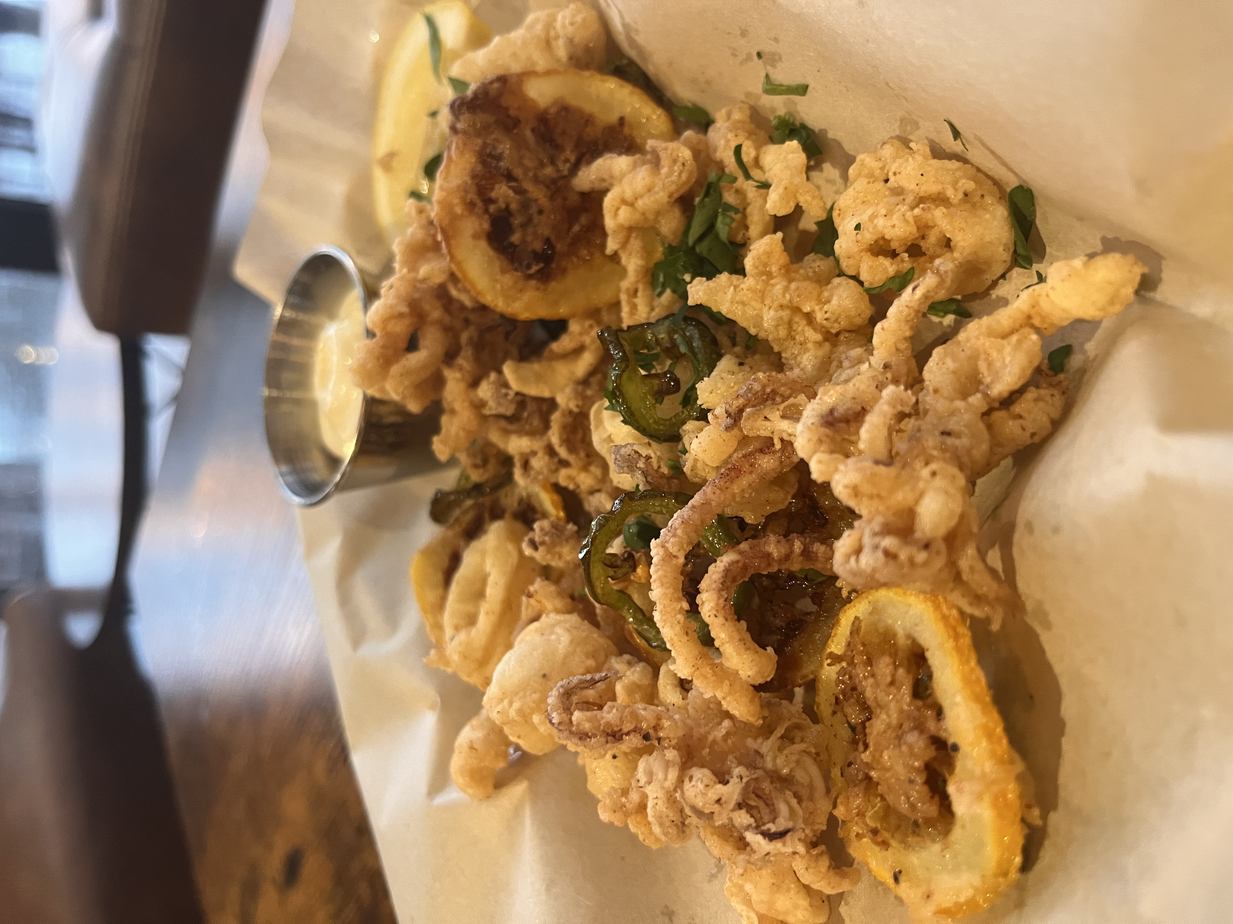 a plate of food on a table