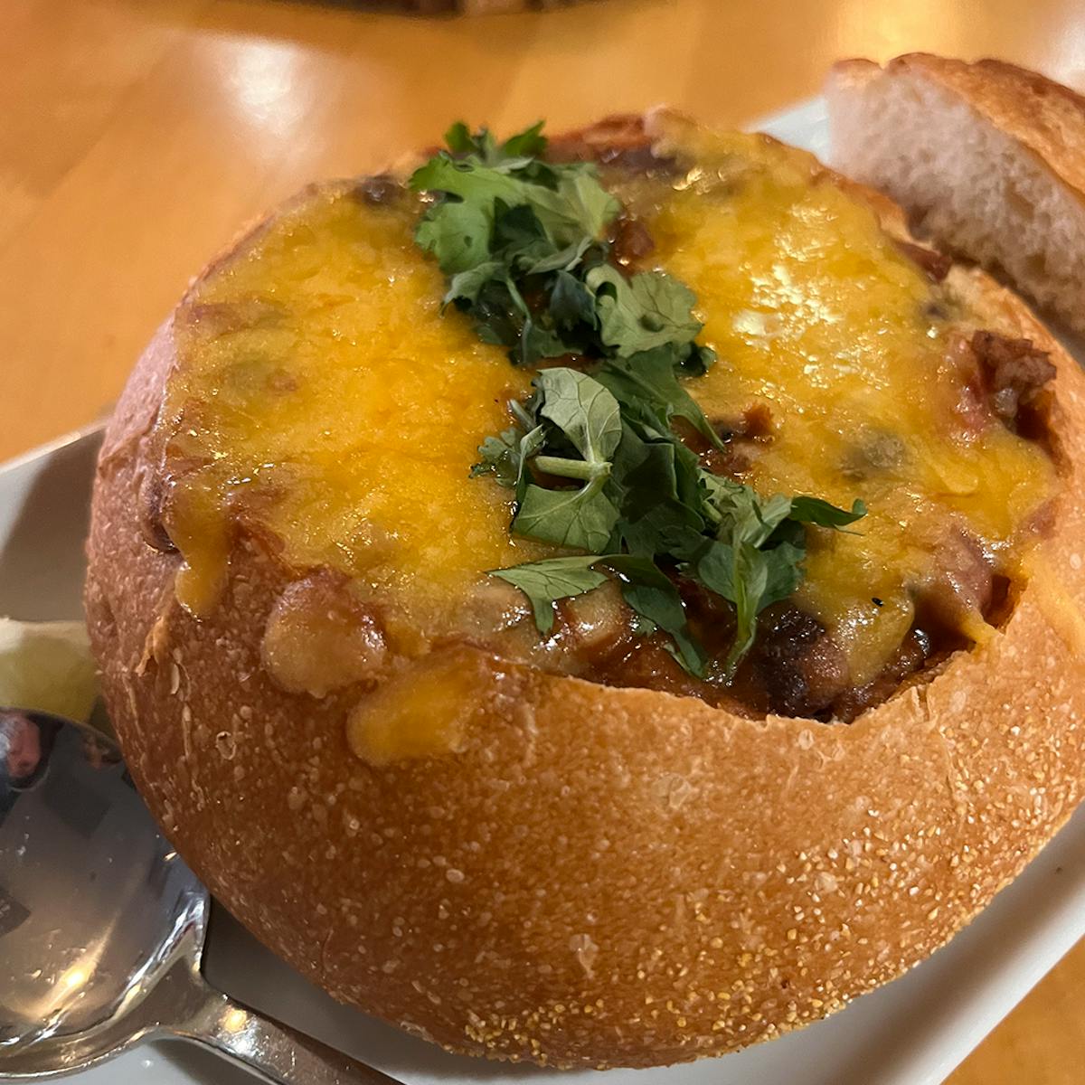 a close up of food on a plate