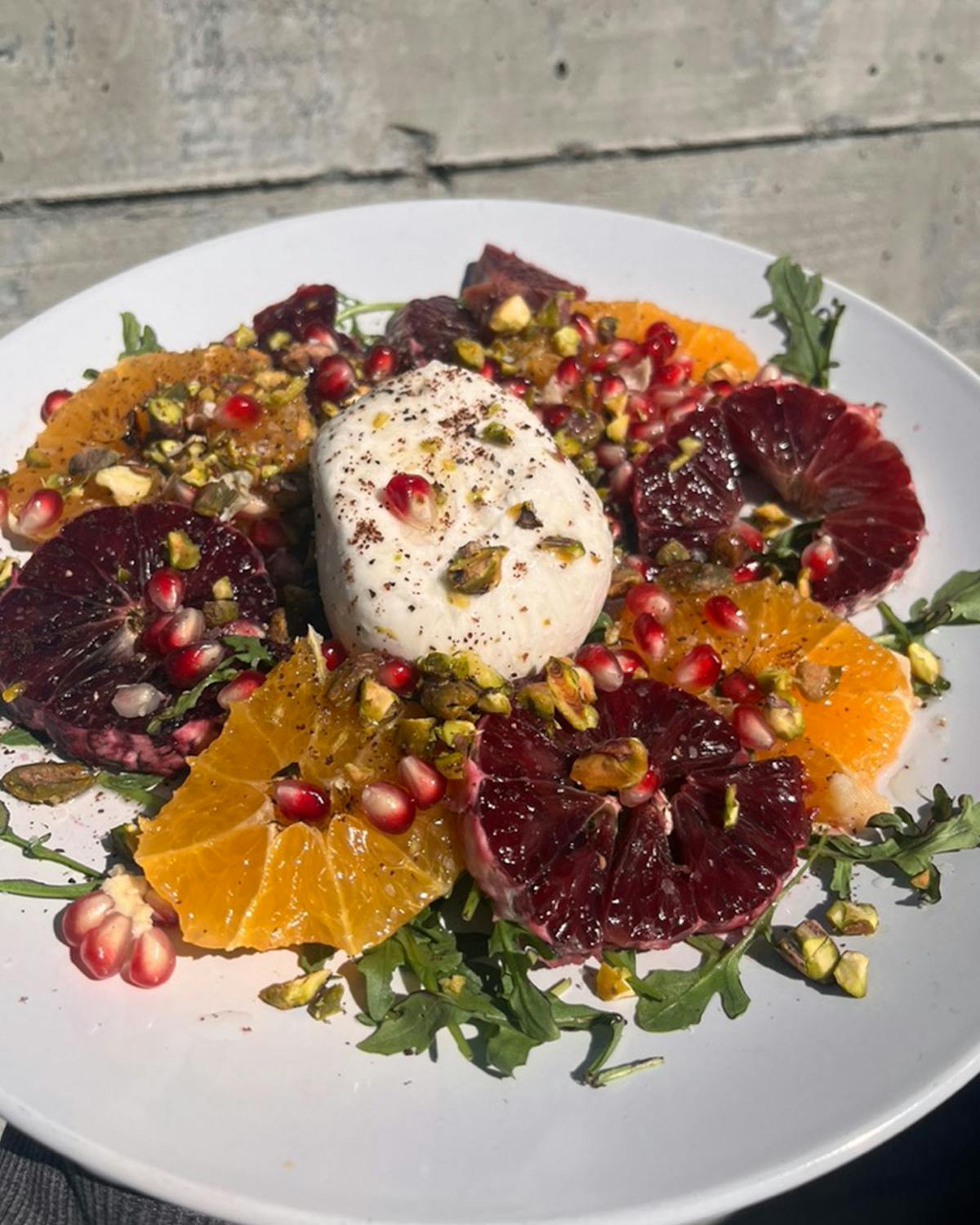 a plate of food on a table