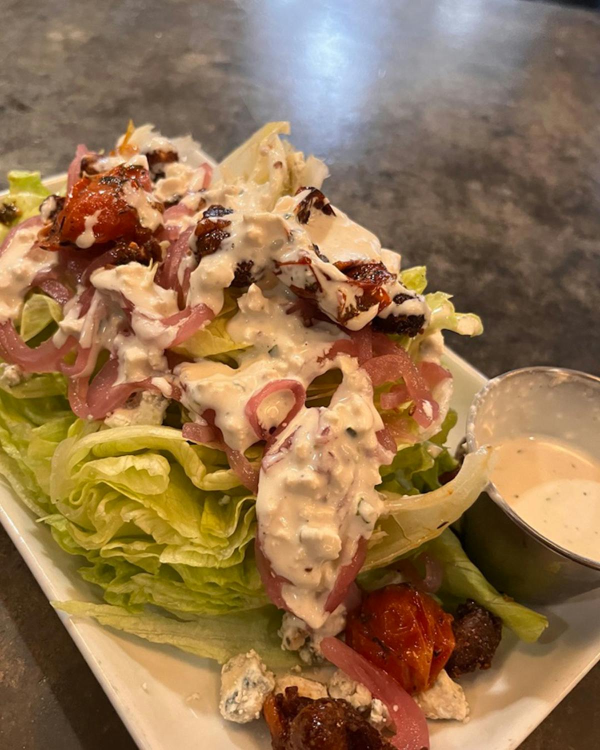 a close up of food on a table