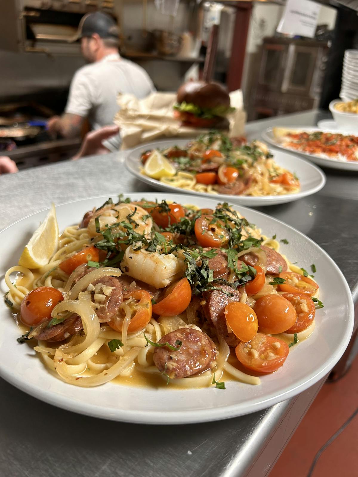 a plate of food on a table