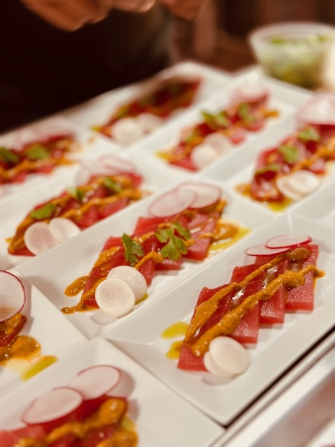 a plate of food on a table