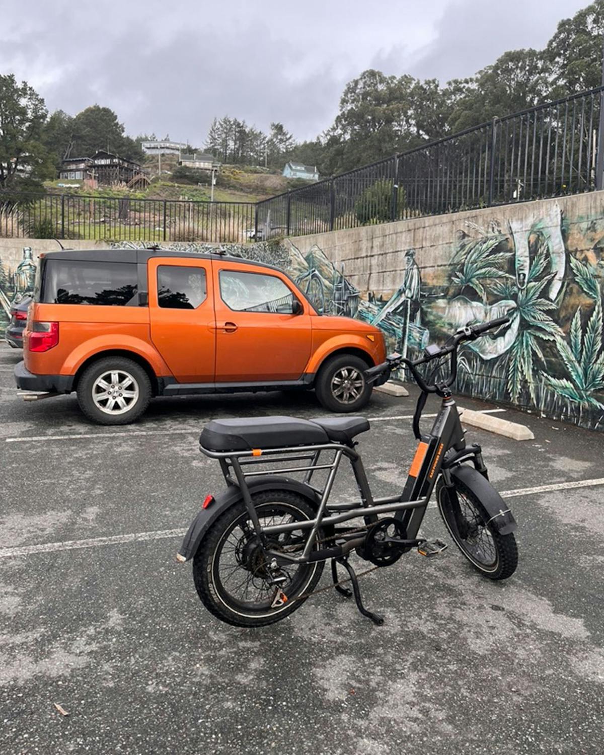 a car parked in a parking lot