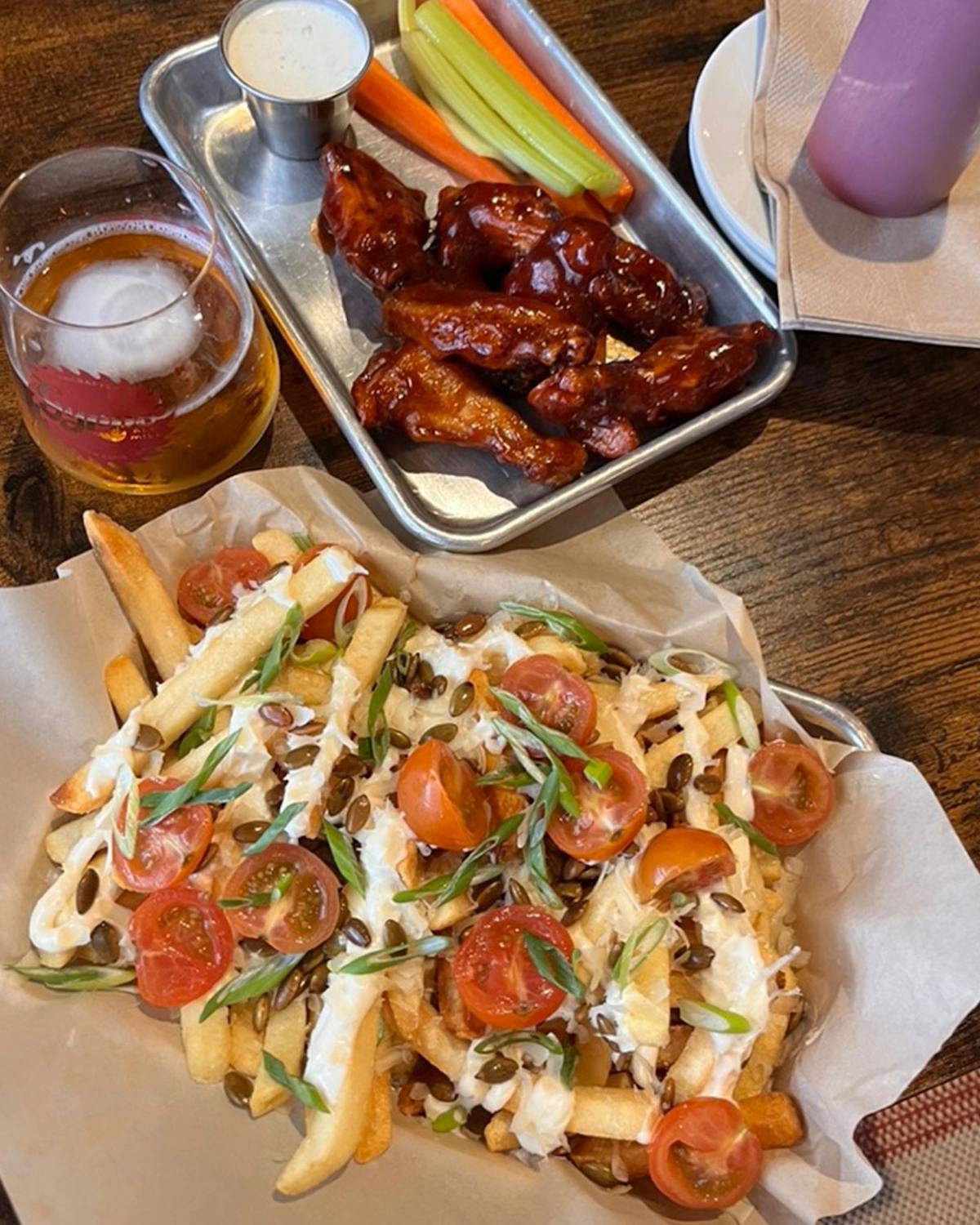 a plate of food on a table