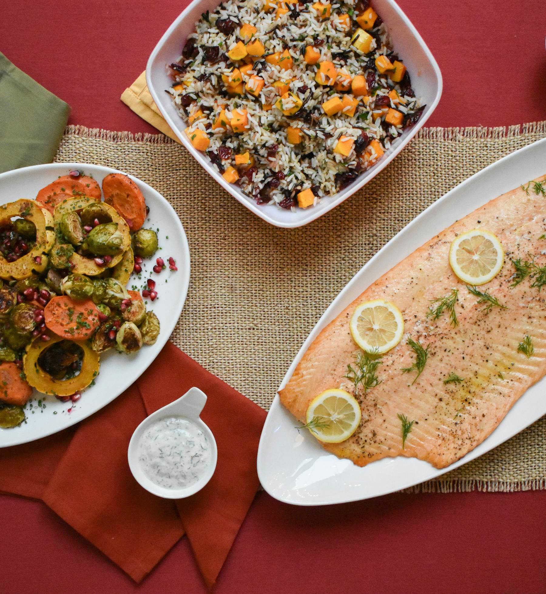 a plate of food on a table