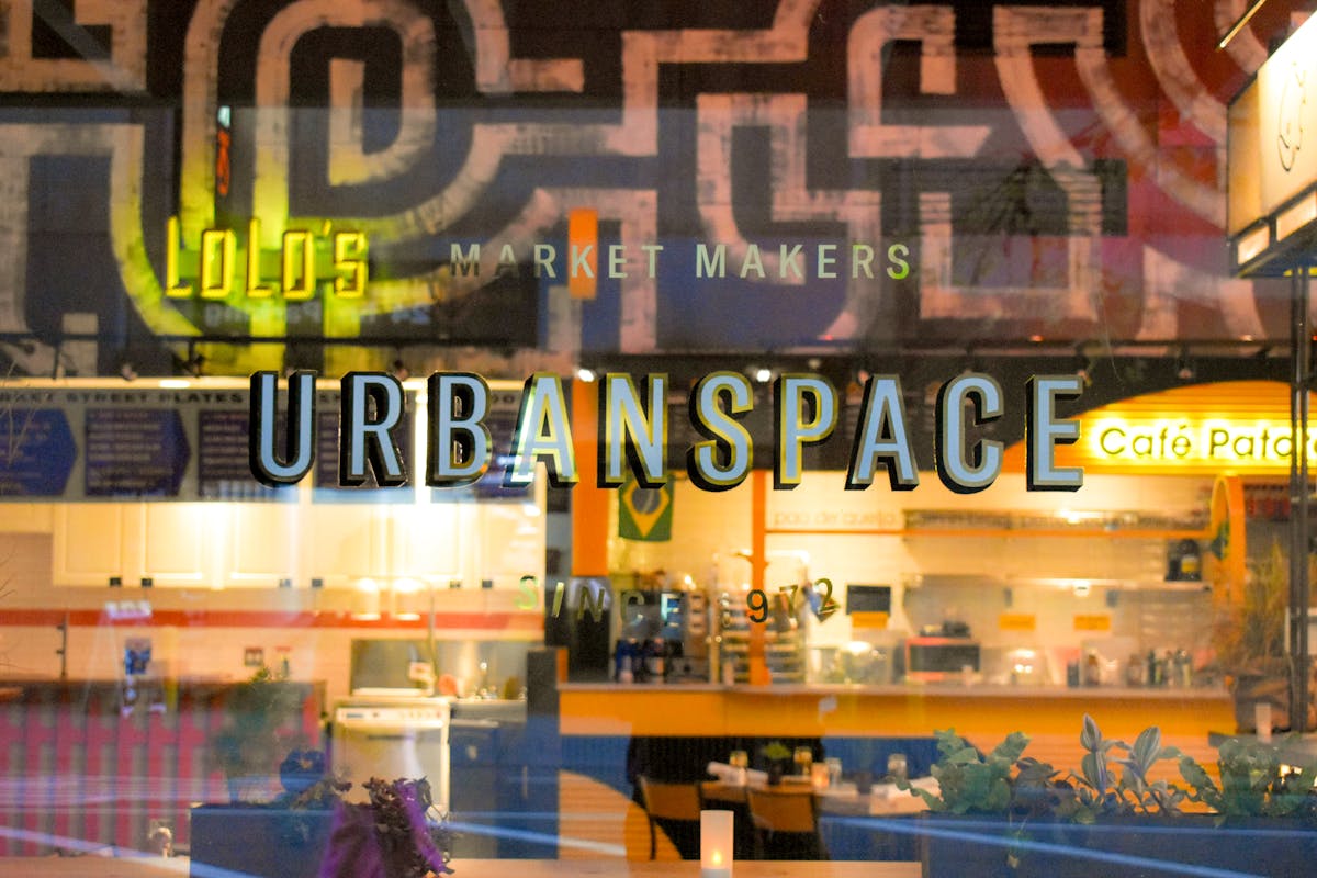 a sign above a store