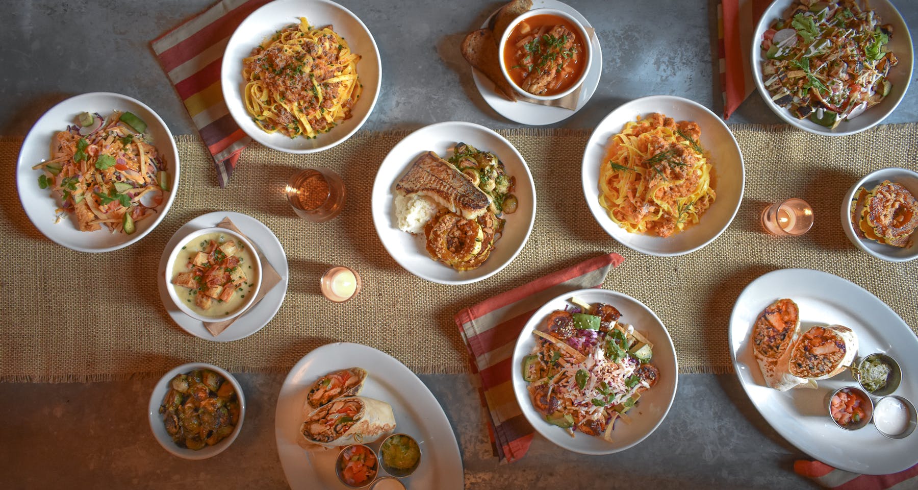 a bowl filled with different types of food on a table