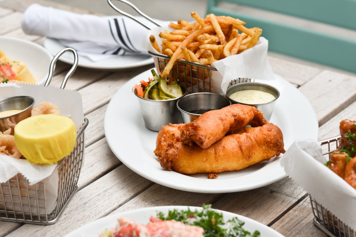 a plate of food on a table