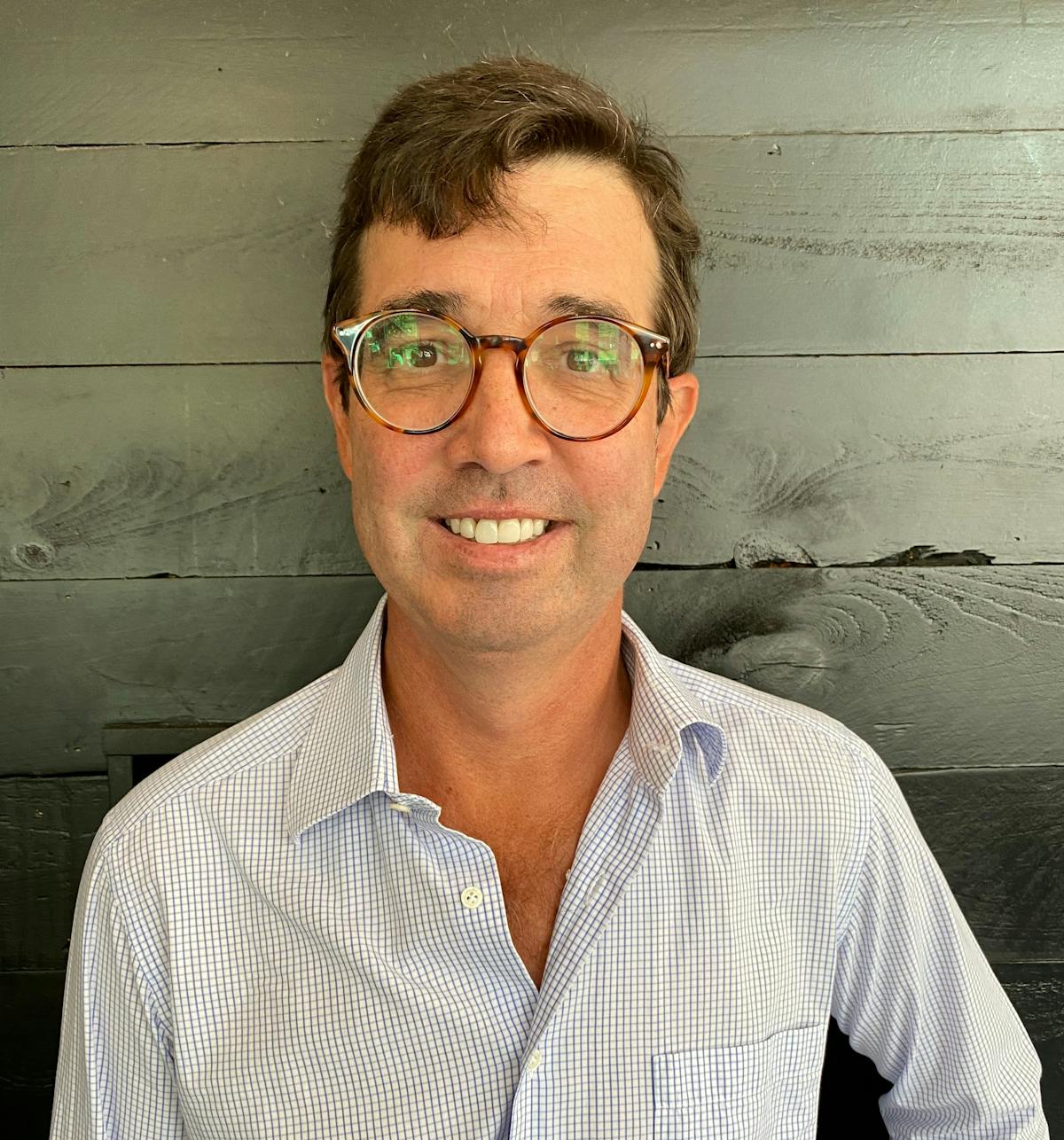 a man wearing glasses