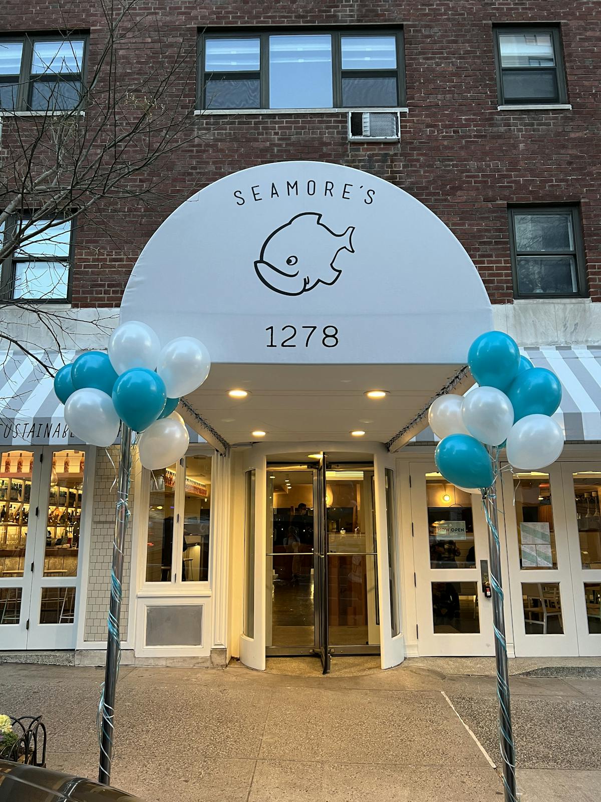 a store in a brick building