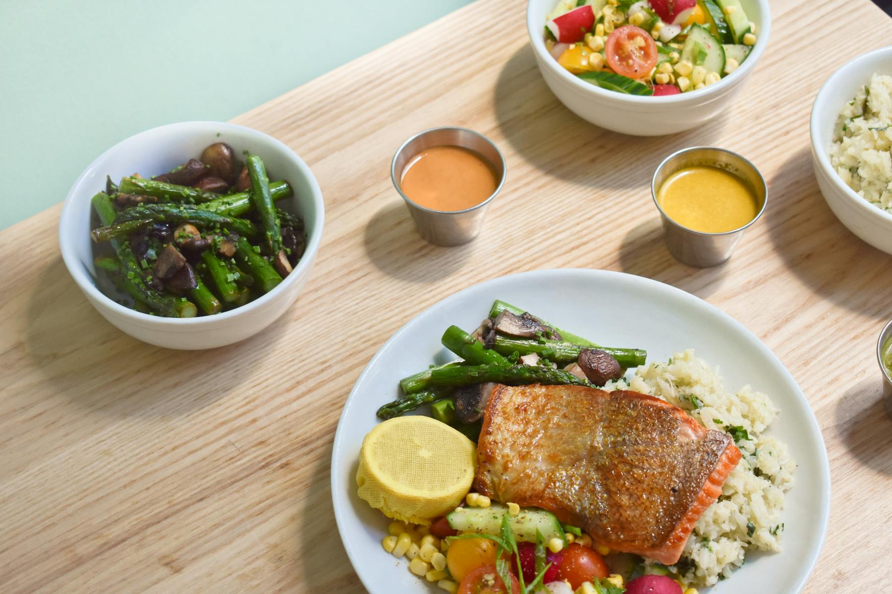 a plate of food on a table