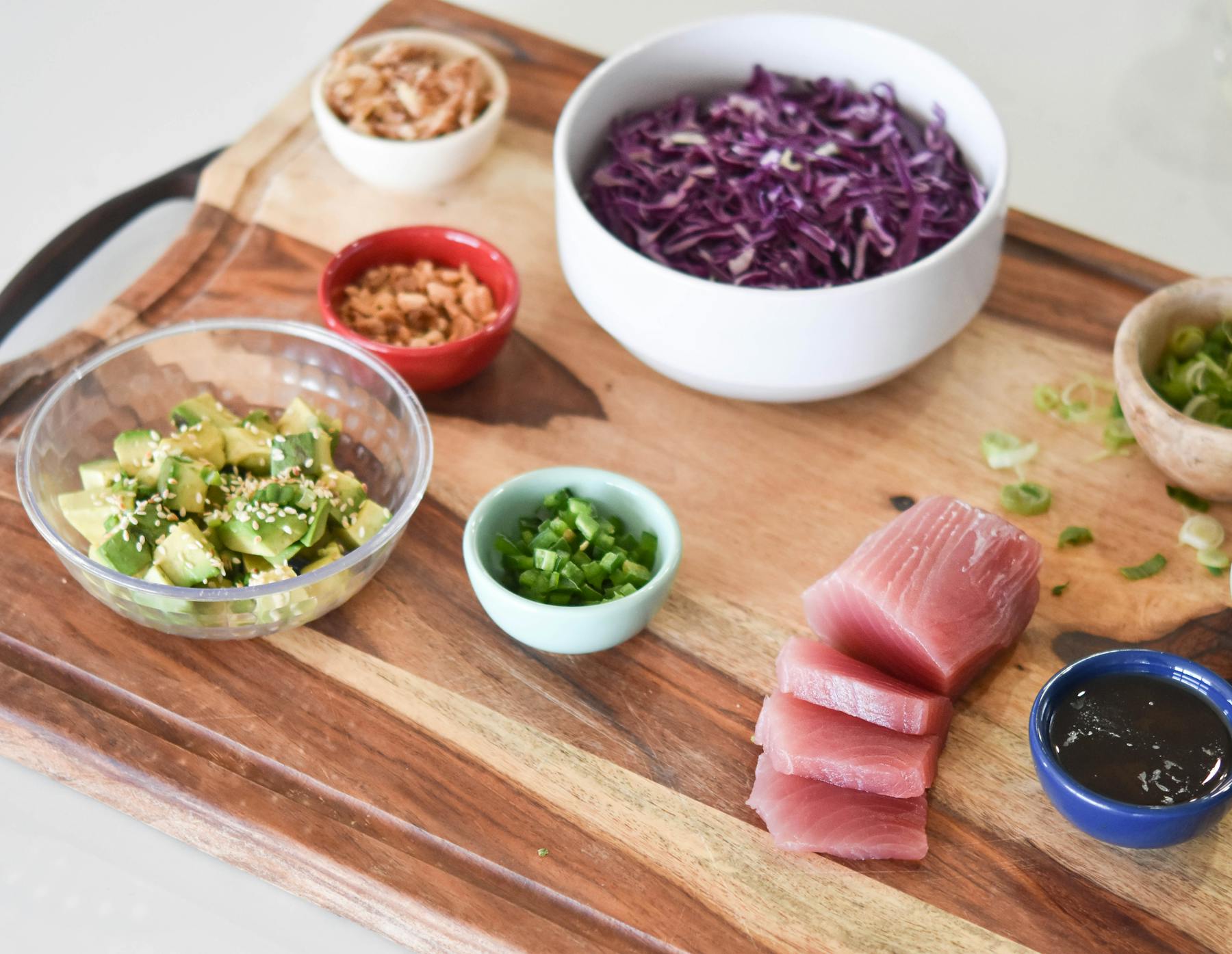 a bowl of food on a table