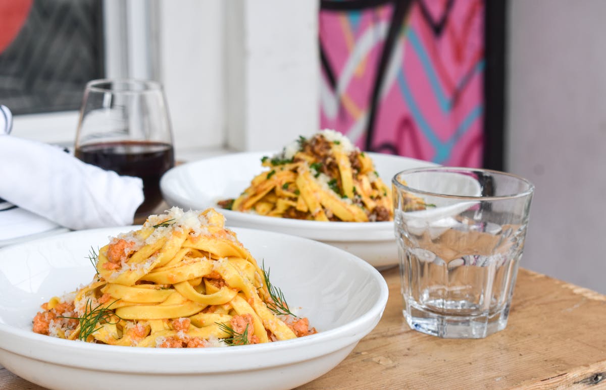 a plate of food on a table