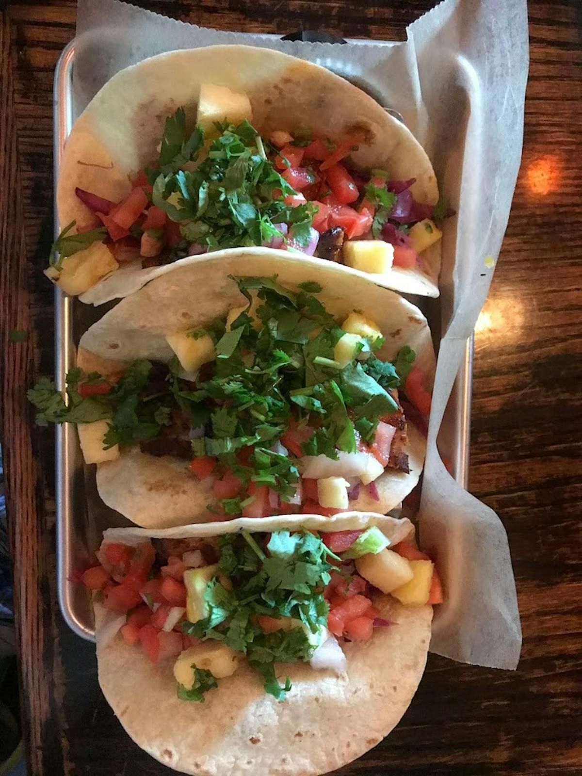 a plate of tacos