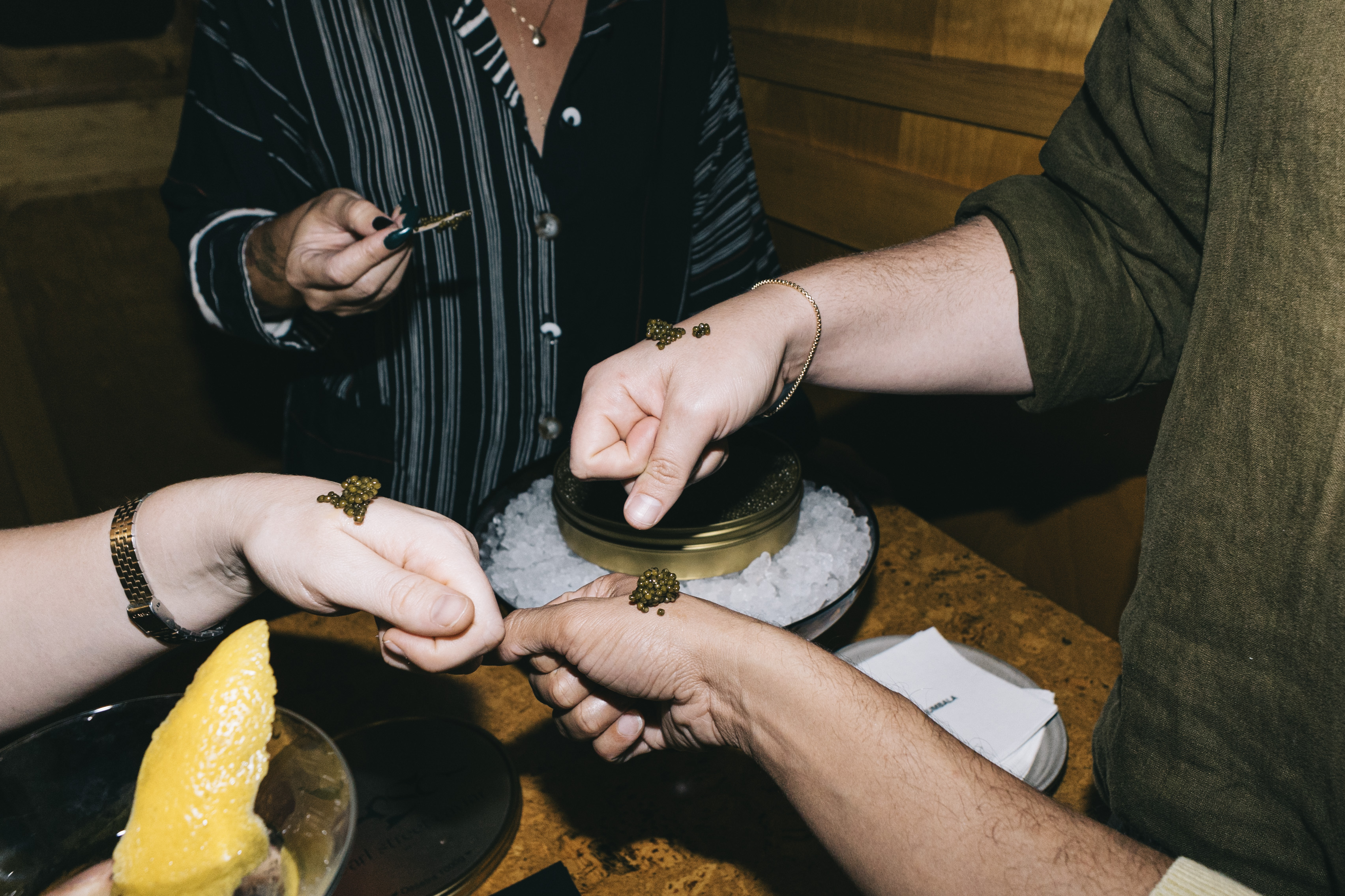 a group of people holding hands