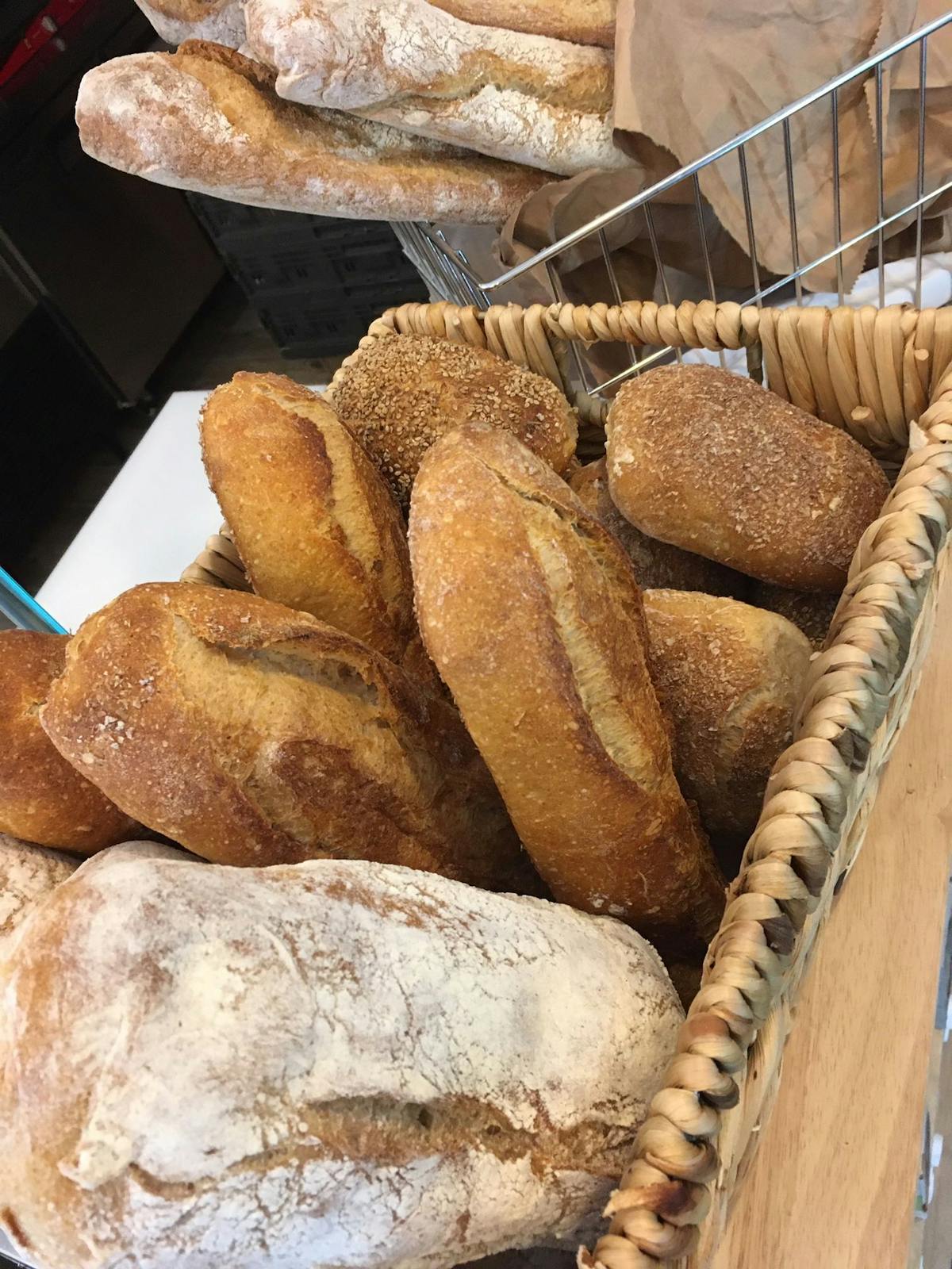 a basket of bread