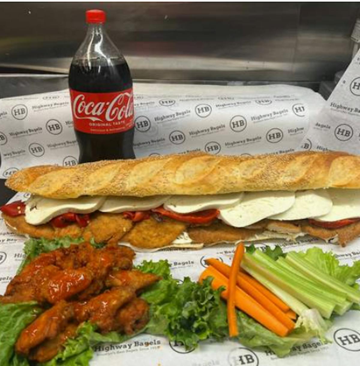 a sandwich with meat and vegetables