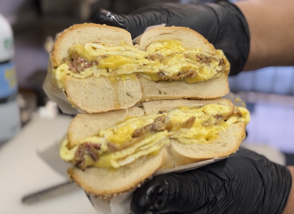 a sandwich cut in half on a plate