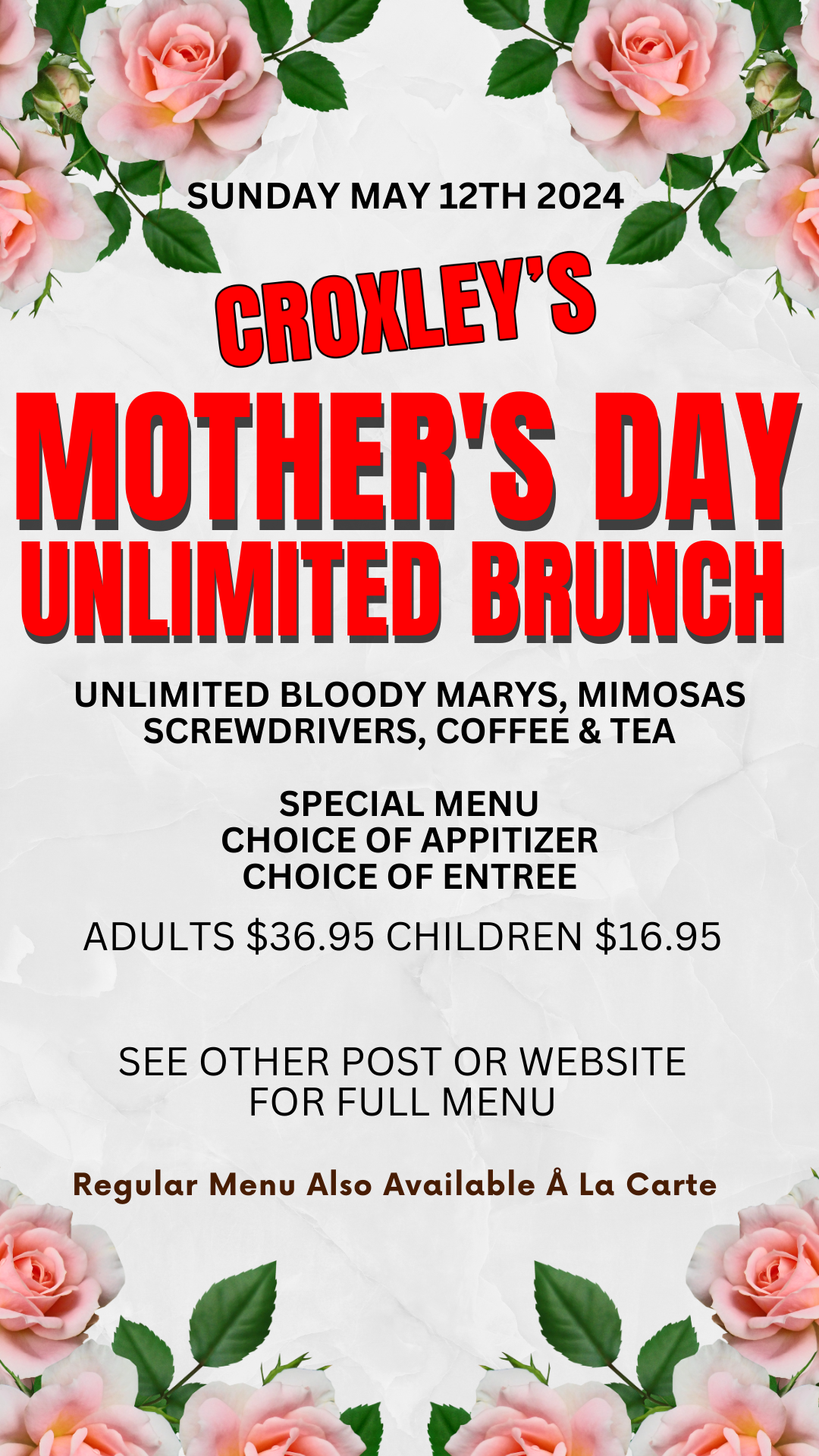 Mother's Day Brunch Franklin Square & Rockville Centre Locations
