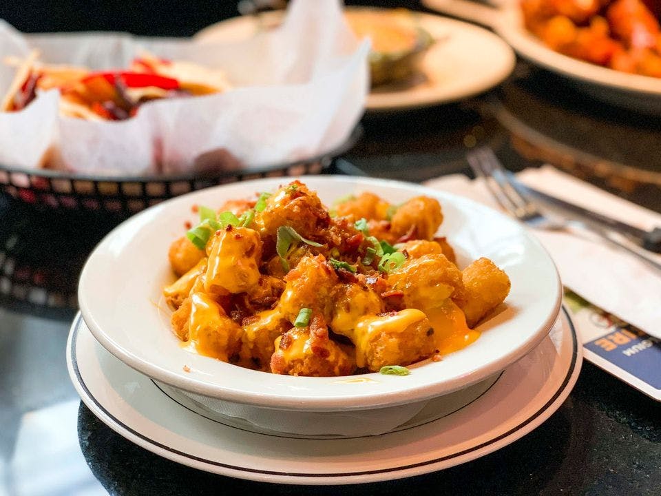 a plate of food on a table