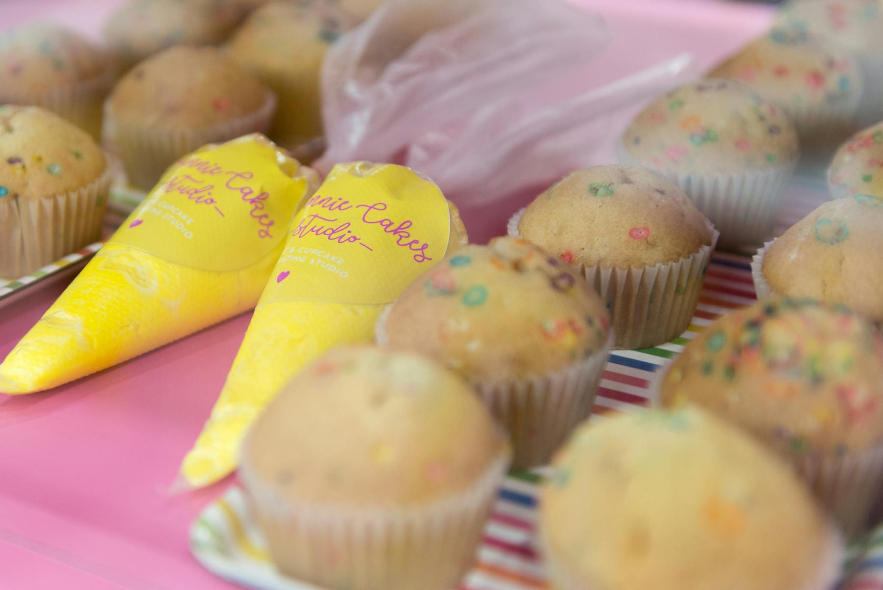 a close up of many different types of cake