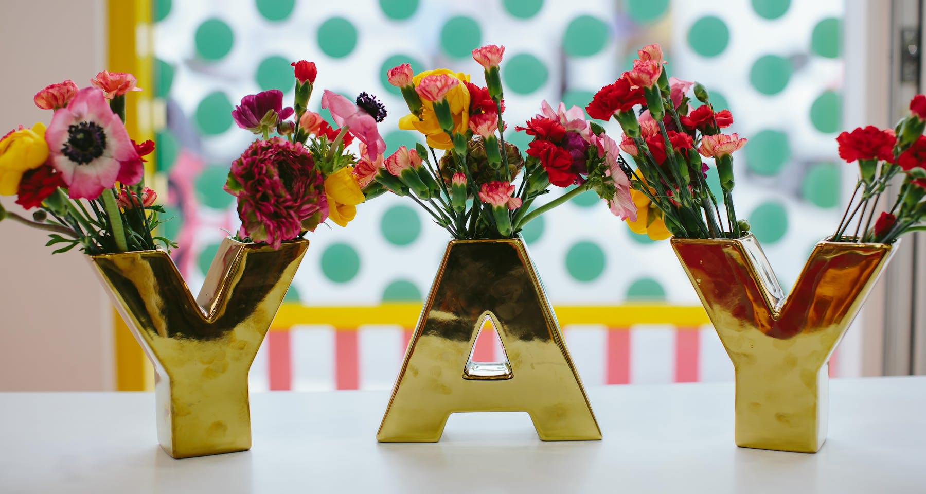 a vase of flowers on a table