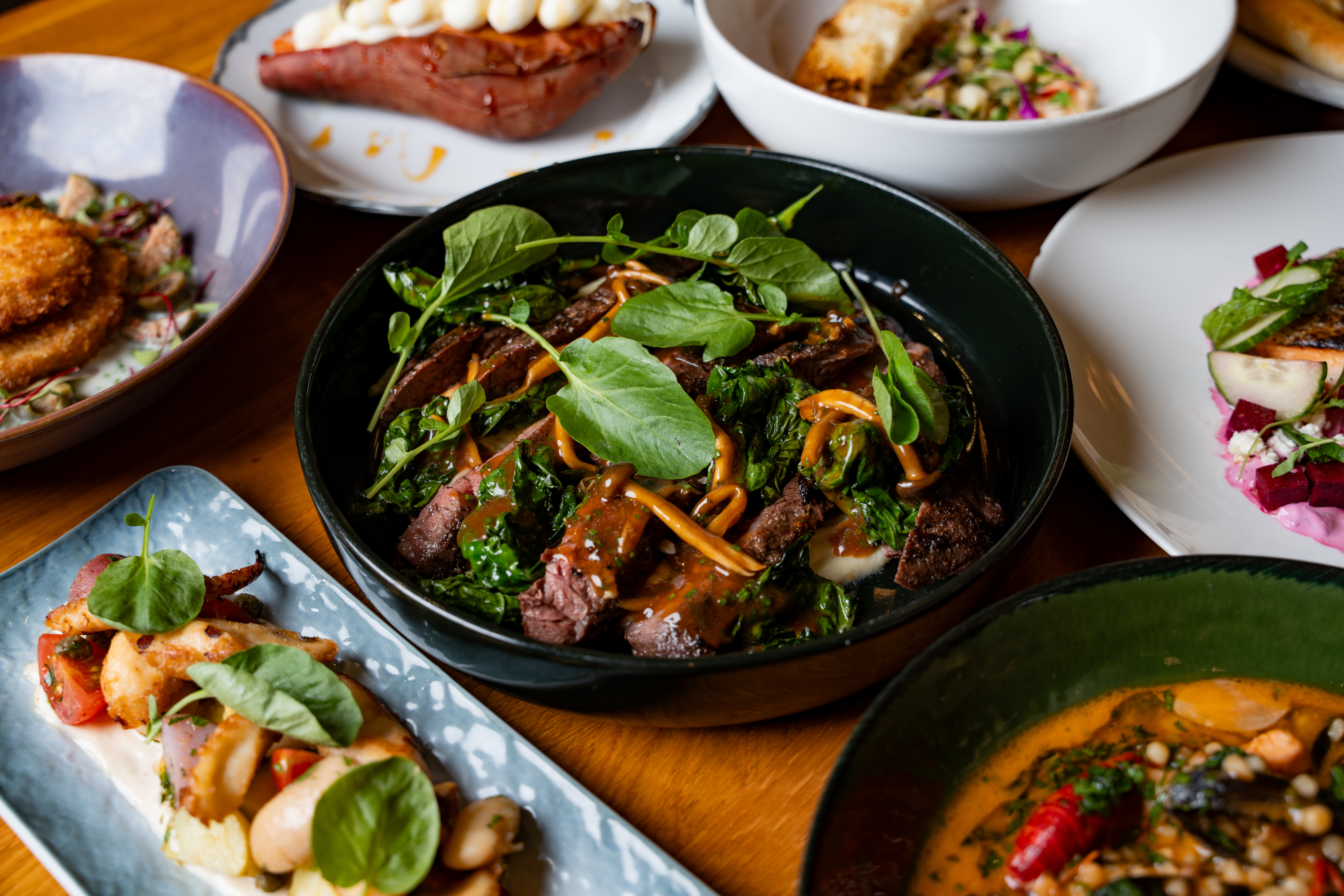 a plate of food on a table