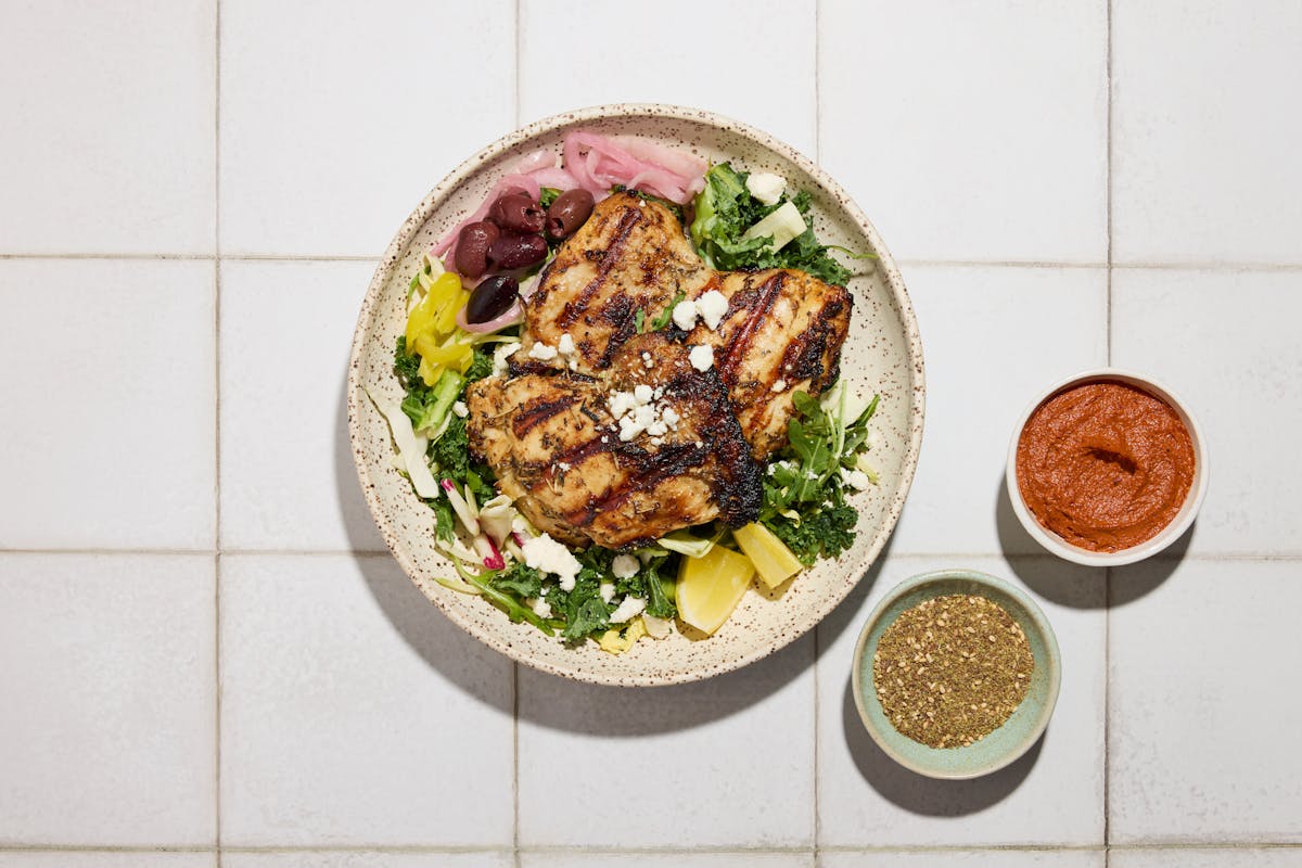 a bowl of food on a plate