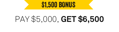 $1500 bonus: pay 5000, get $6500