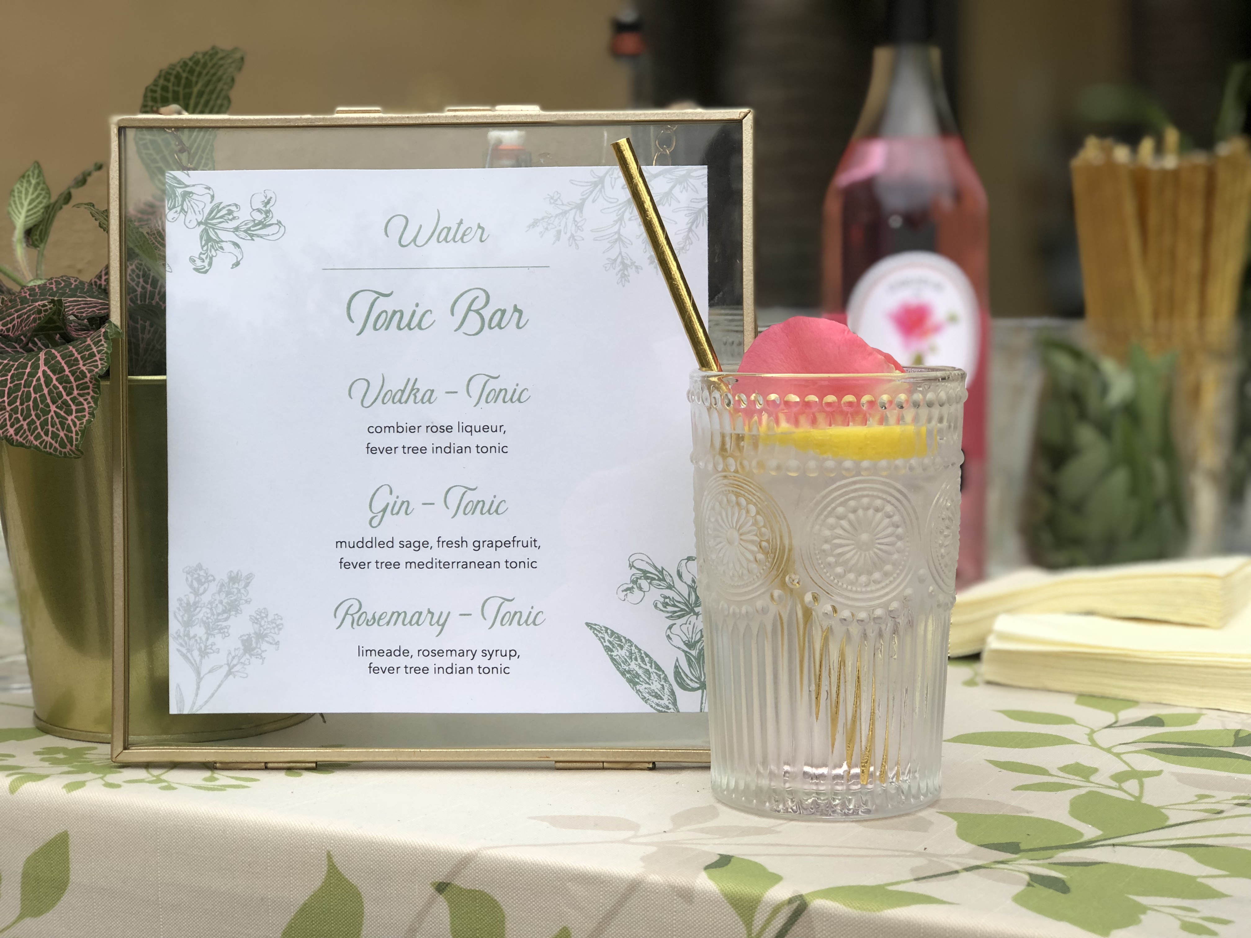 a drink in a glass with a drink in it