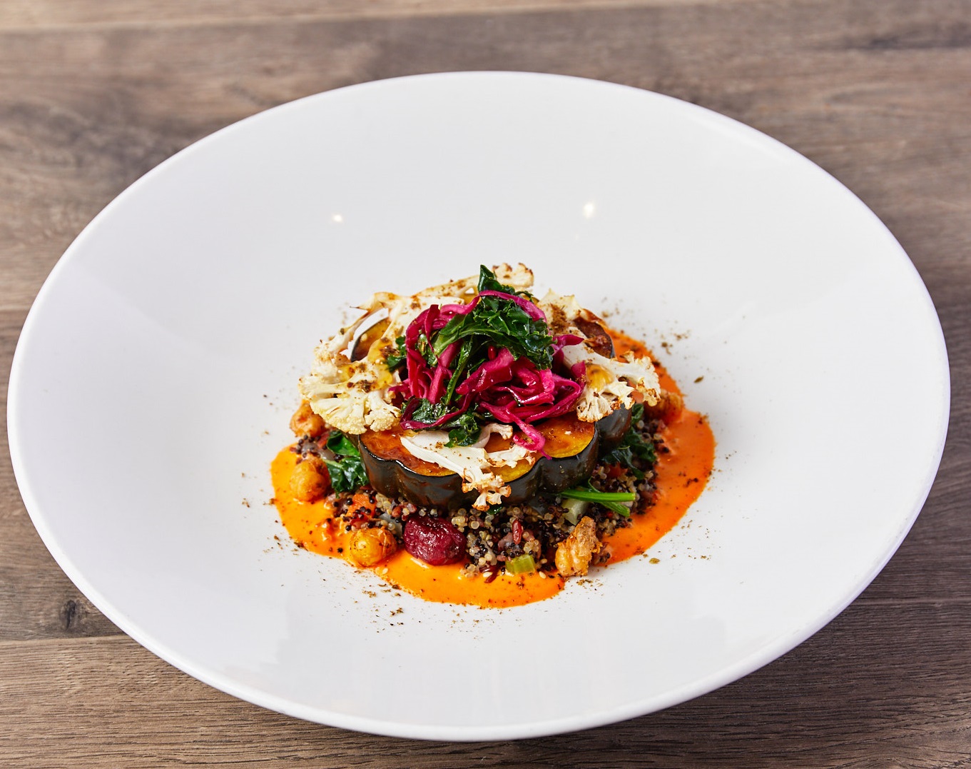 a plate of food on a table