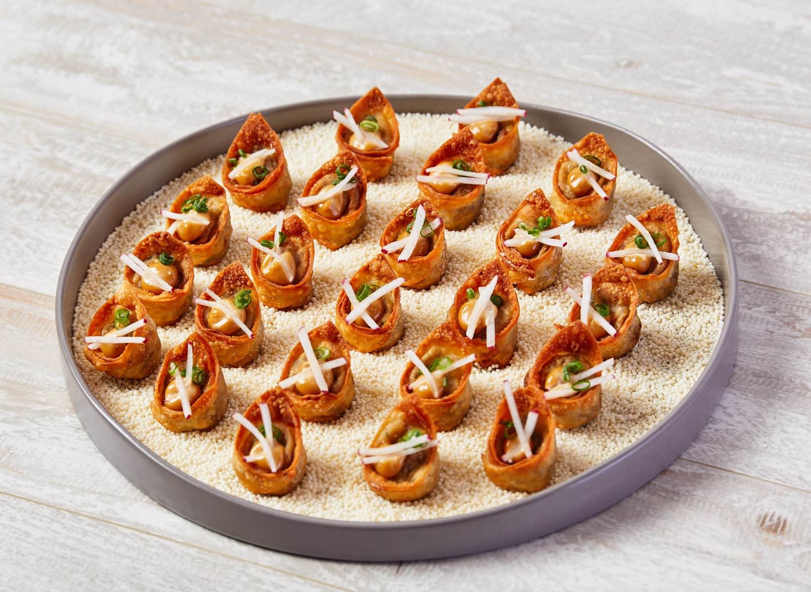 a tray of food on a table