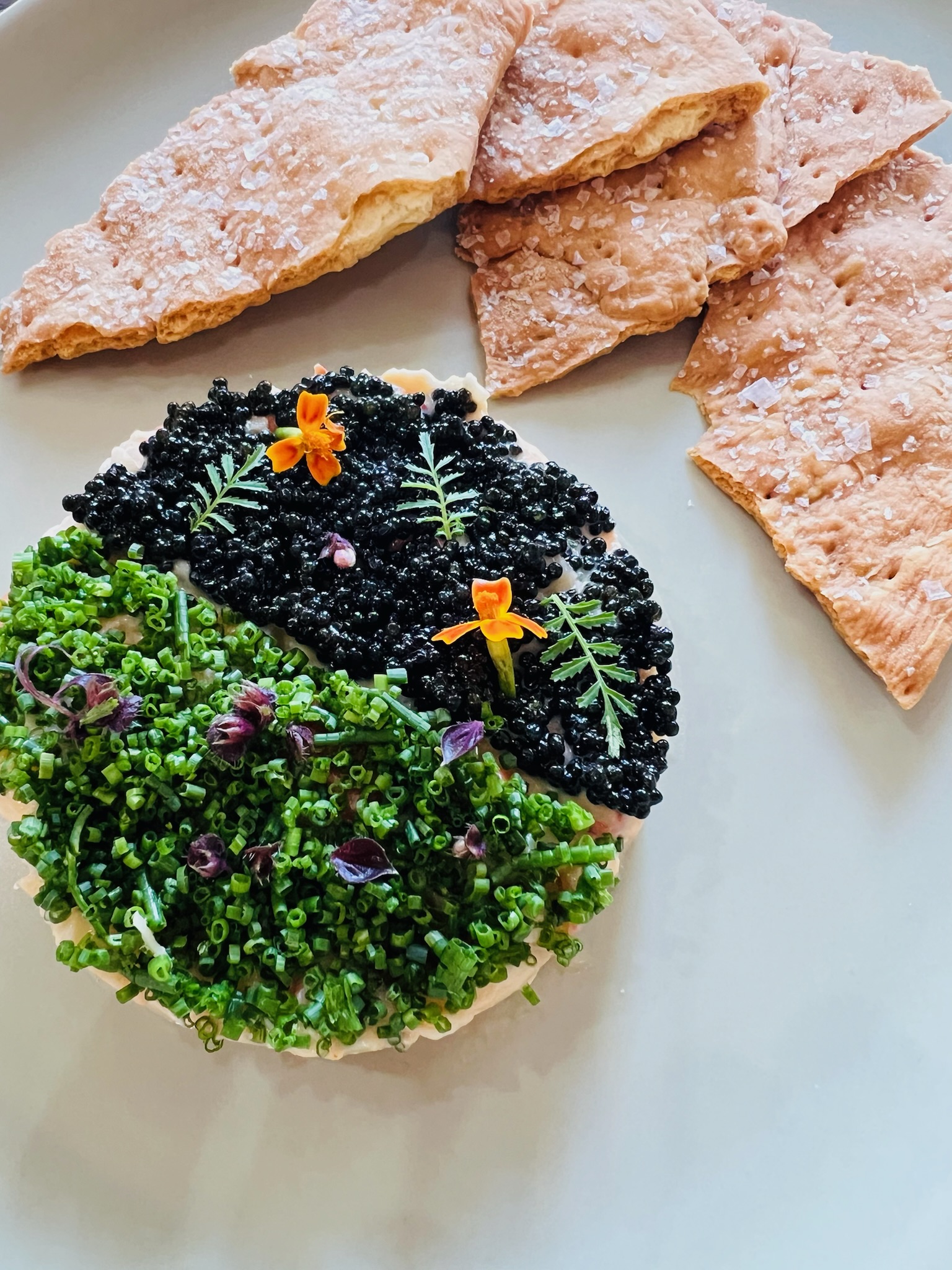 a plate of food on a table