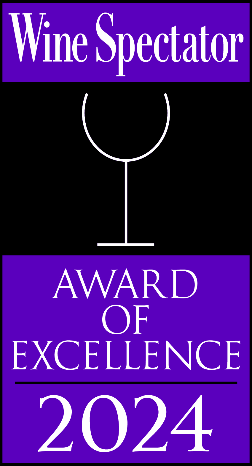 a black and white sign with a wine glass