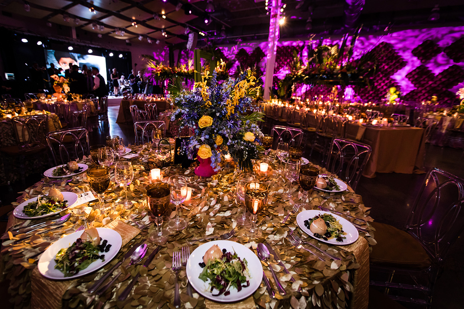 a table set for a party
